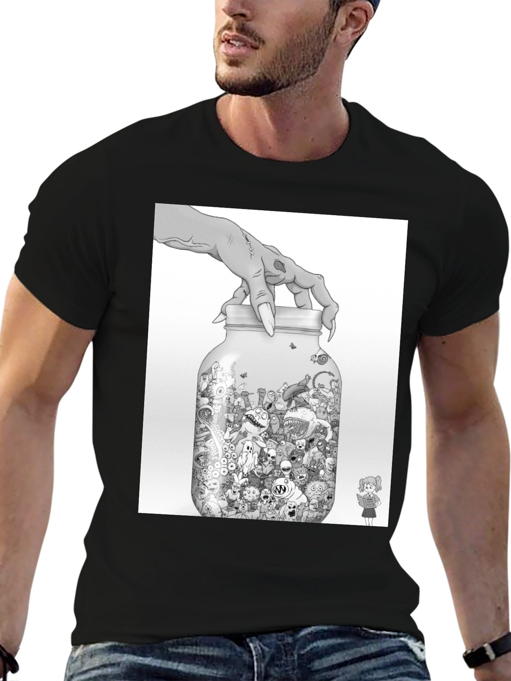 Monster Jar Graphic Tee - Black