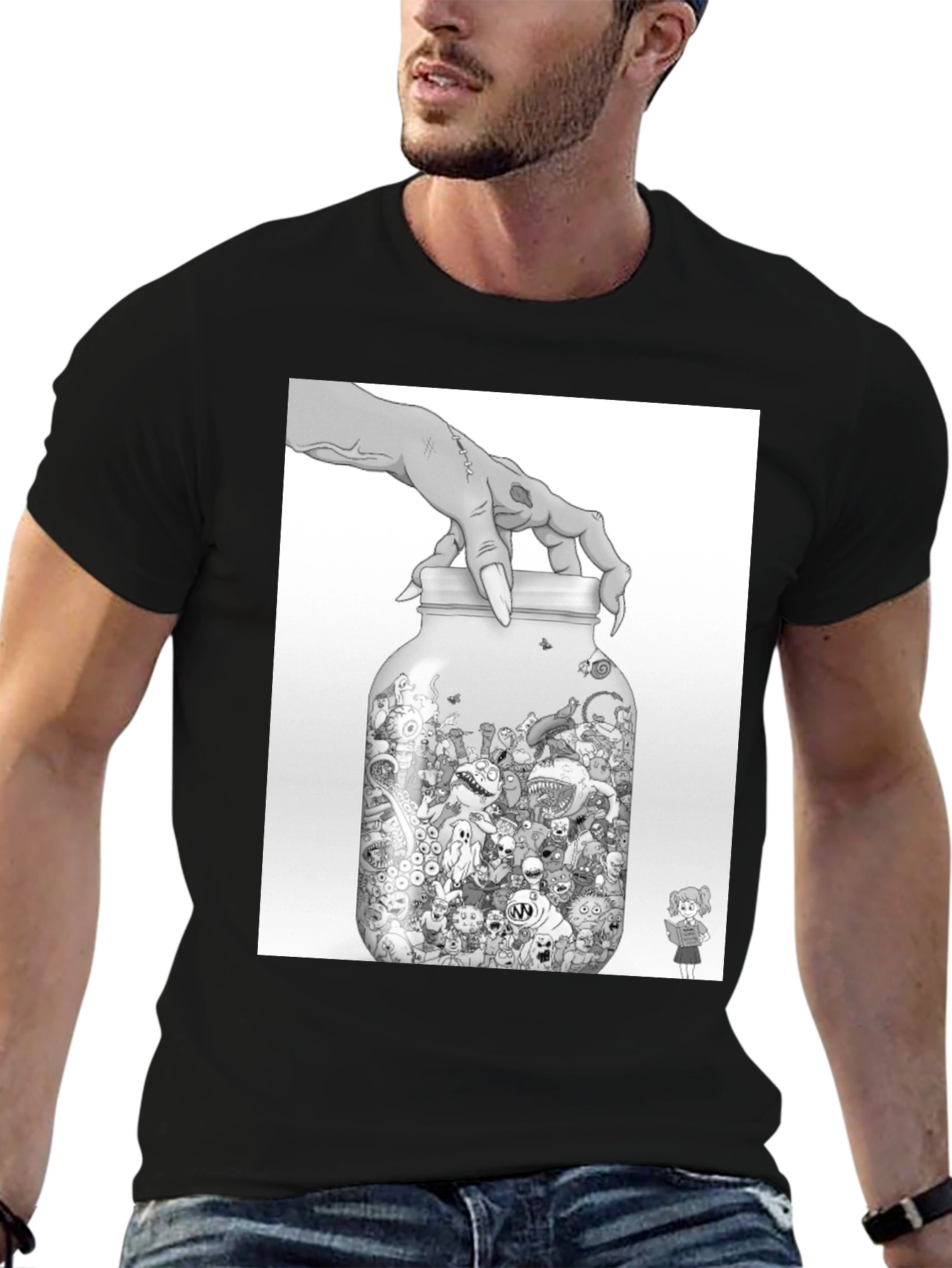 Monster Jar Graphic Tee - Black