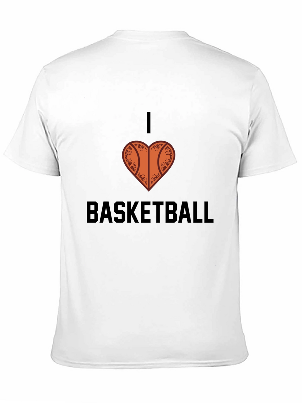 I Love Basketball Graphic Tee - Black Cotton Shirt