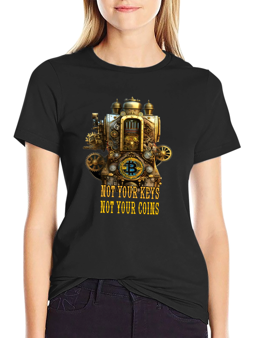 Steampunk Bitcoin Crypto T-Shirt