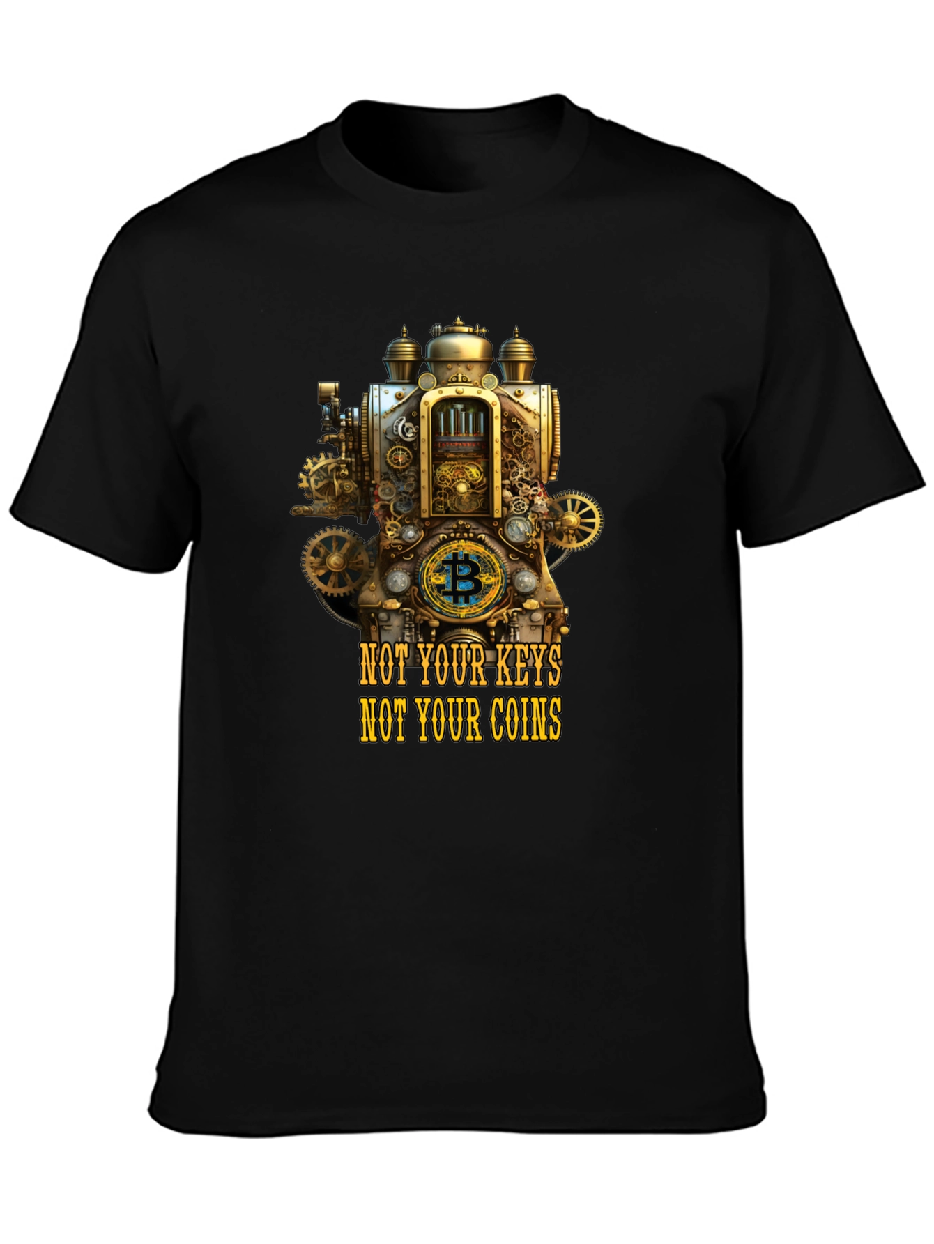 Steampunk Bitcoin Crypto T-Shirt