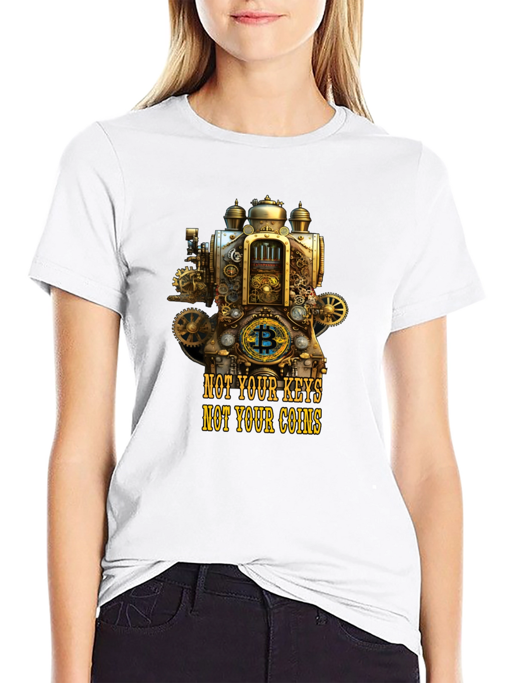 Steampunk Bitcoin Crypto T-Shirt