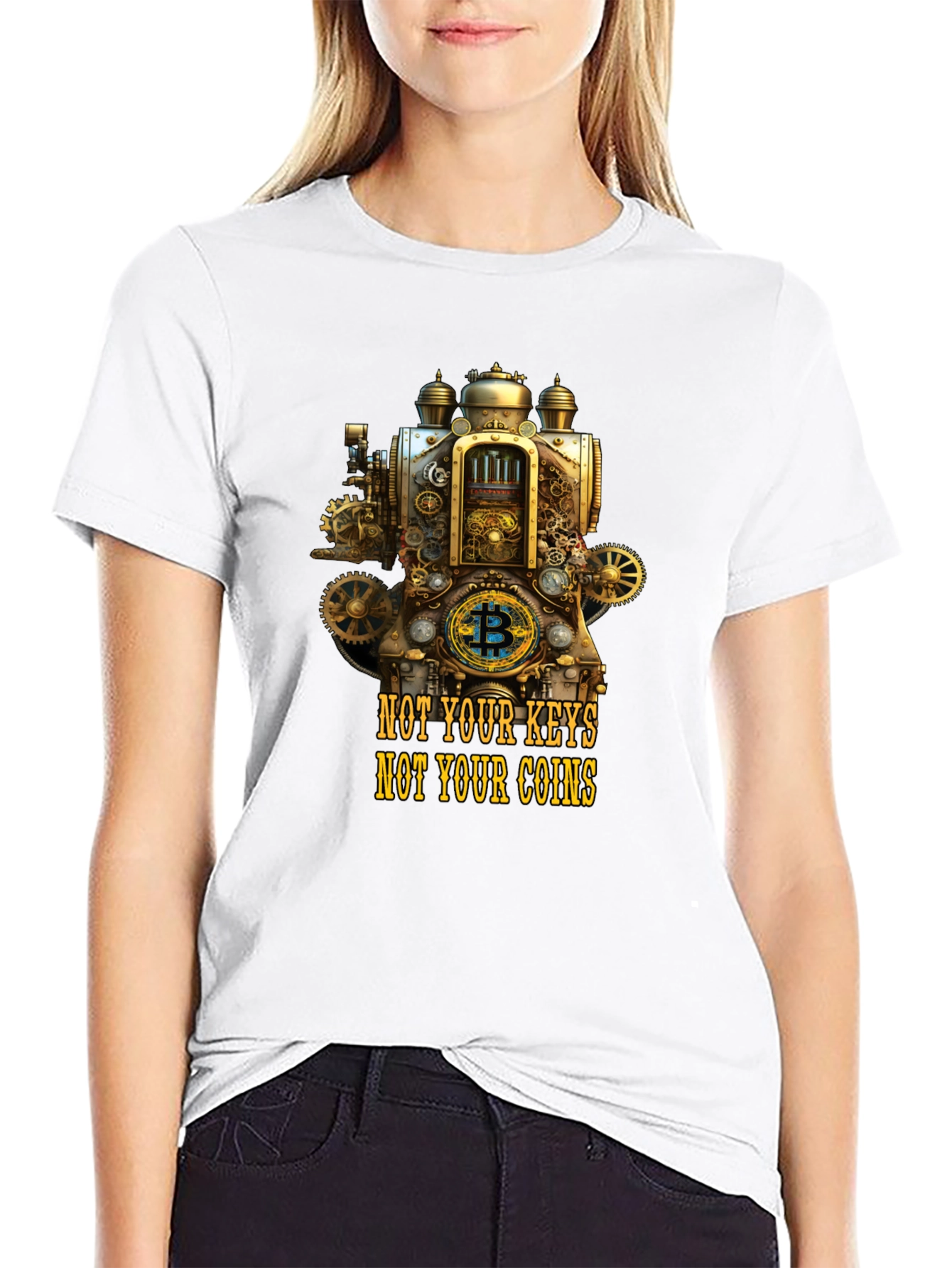 Steampunk Bitcoin Crypto T-Shirt