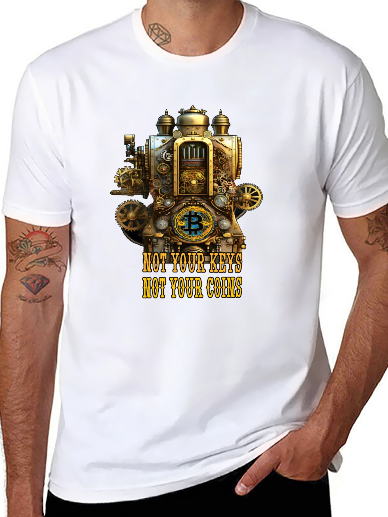 Steampunk Bitcoin Crypto T-Shirt