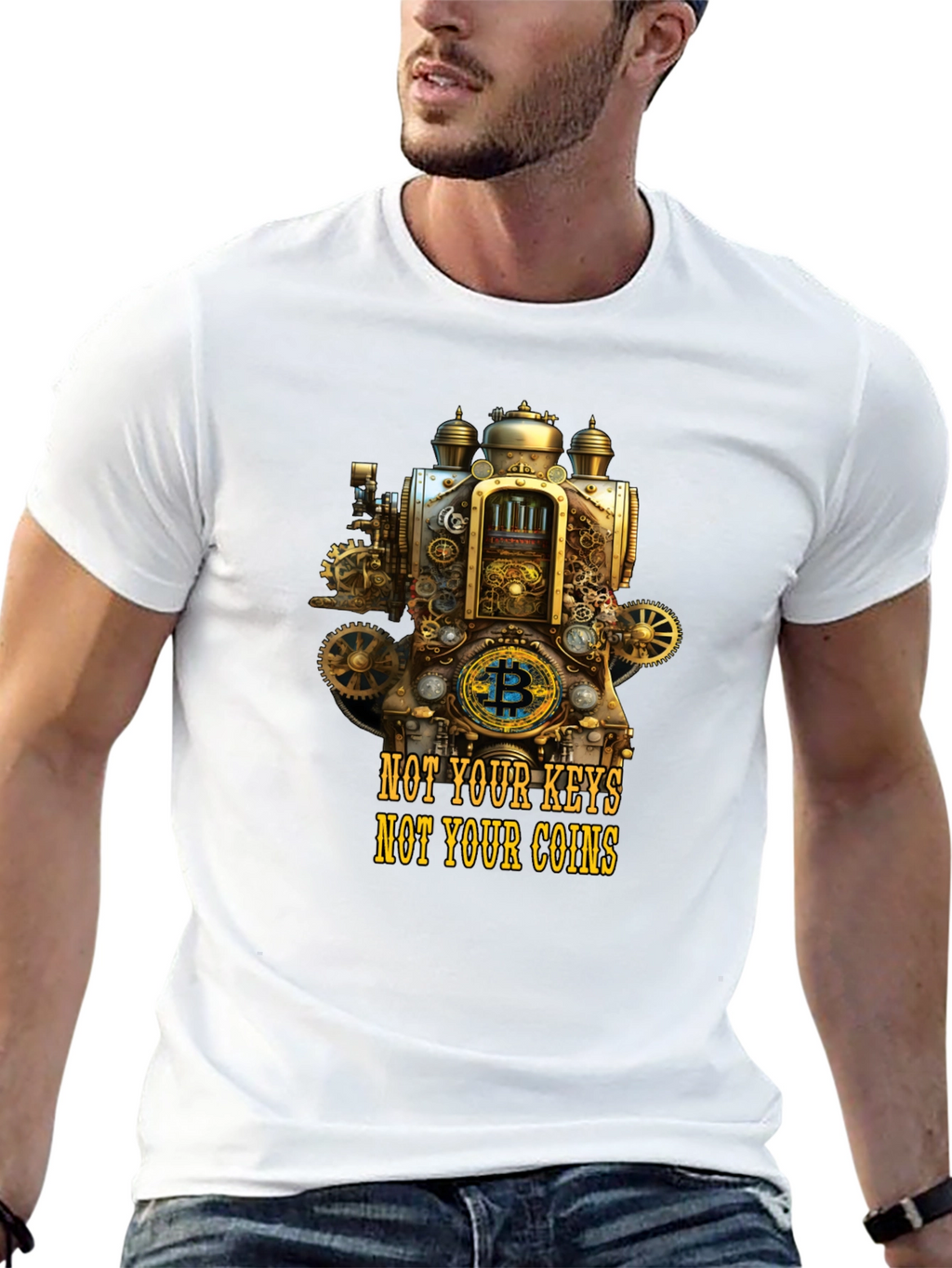 Steampunk Bitcoin Crypto T-Shirt