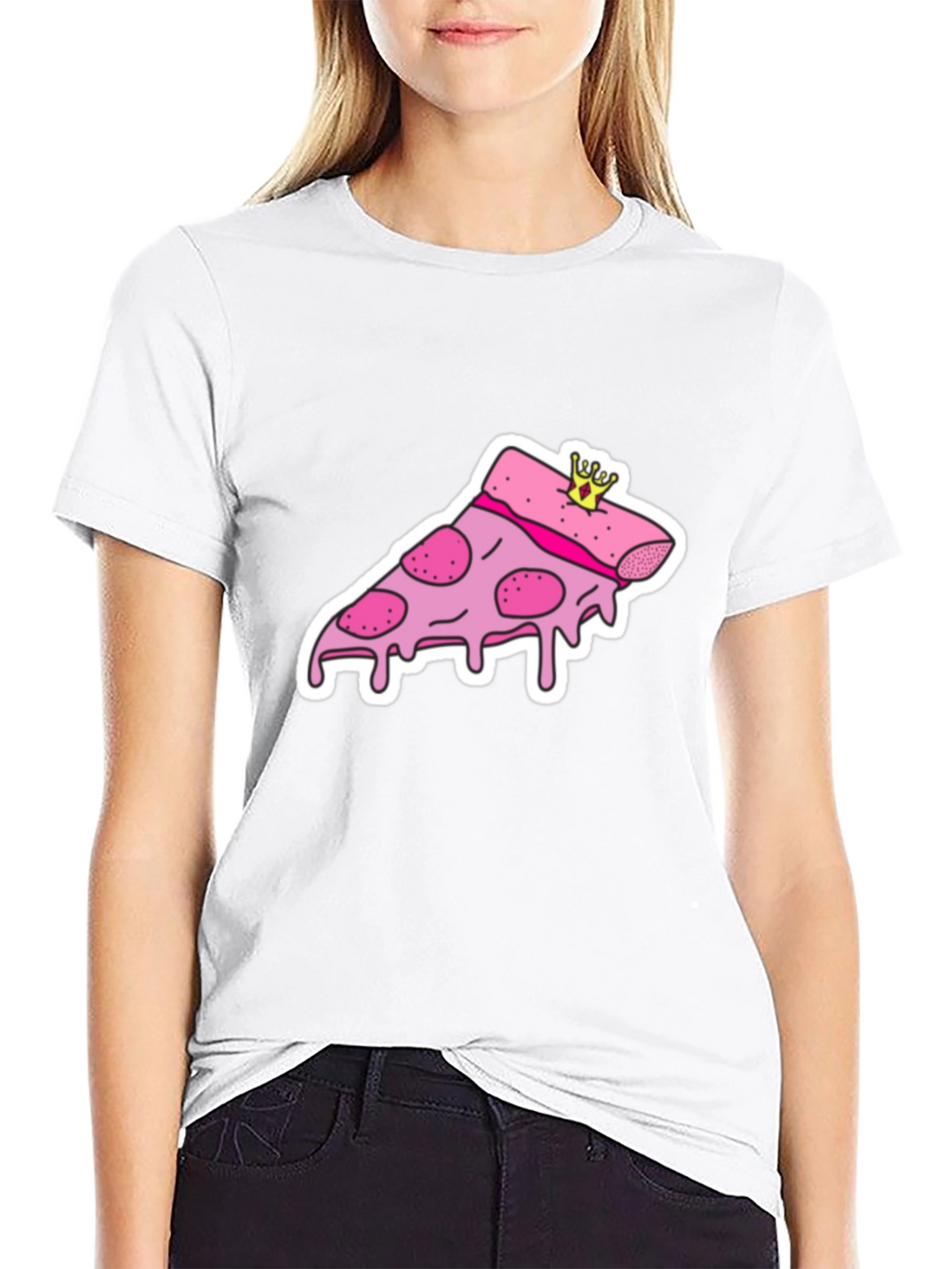 Pizza Slice Tee - Novelty Graphic Print T-Shirt