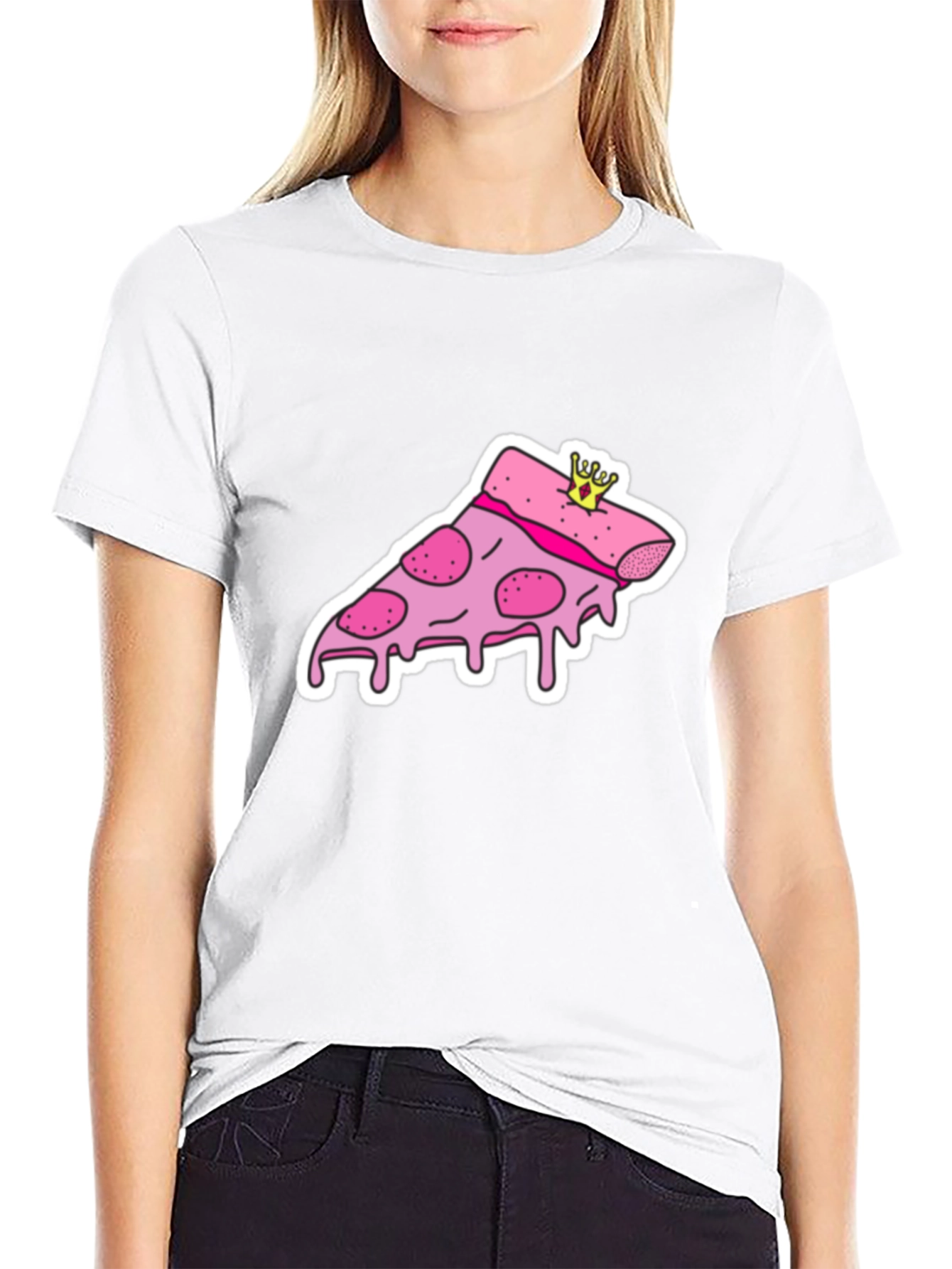 Pizza Slice Tee - Novelty Graphic Print T-Shirt