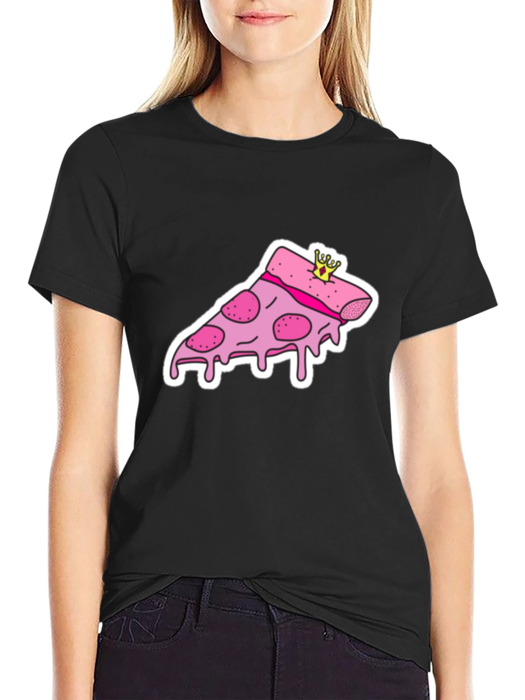 Pizza Slice Tee - Novelty Graphic Print T-Shirt