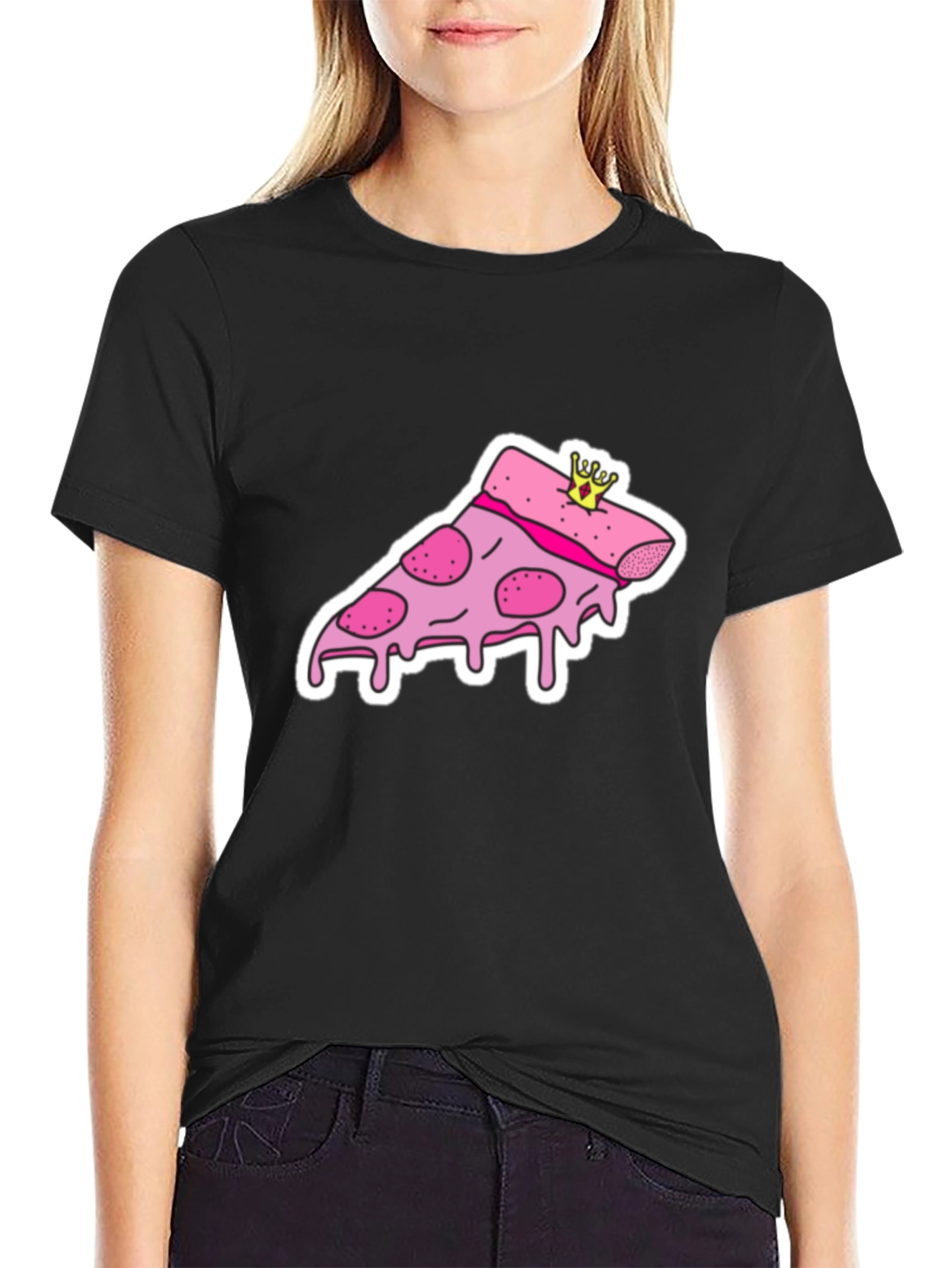 Pizza Slice Tee - Novelty Graphic Print T-Shirt