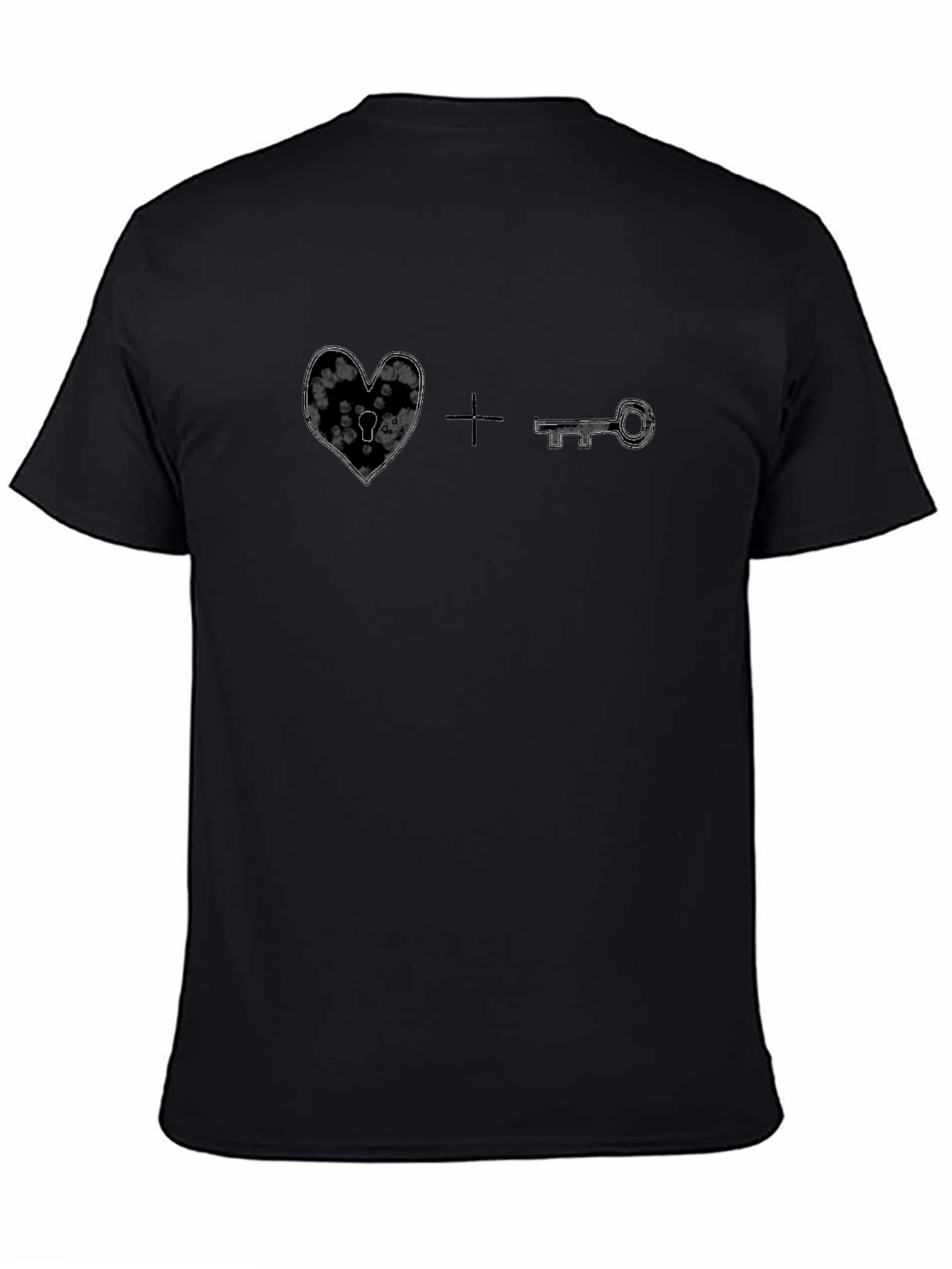 Heart Lock & Key Graphic T-Shirt