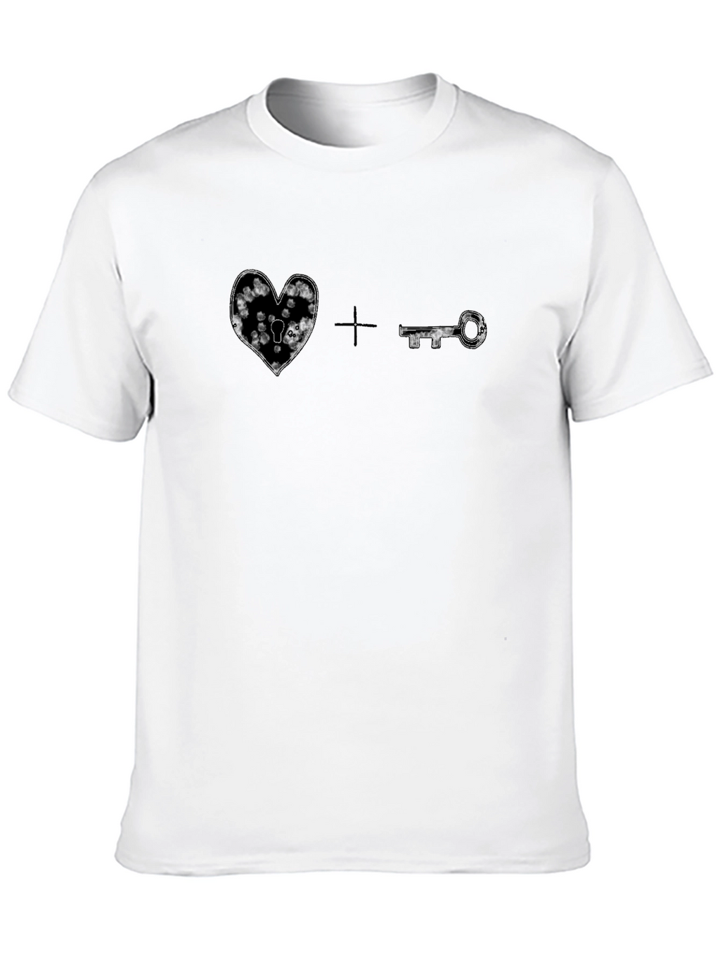 Heart Lock & Key Graphic T-Shirt