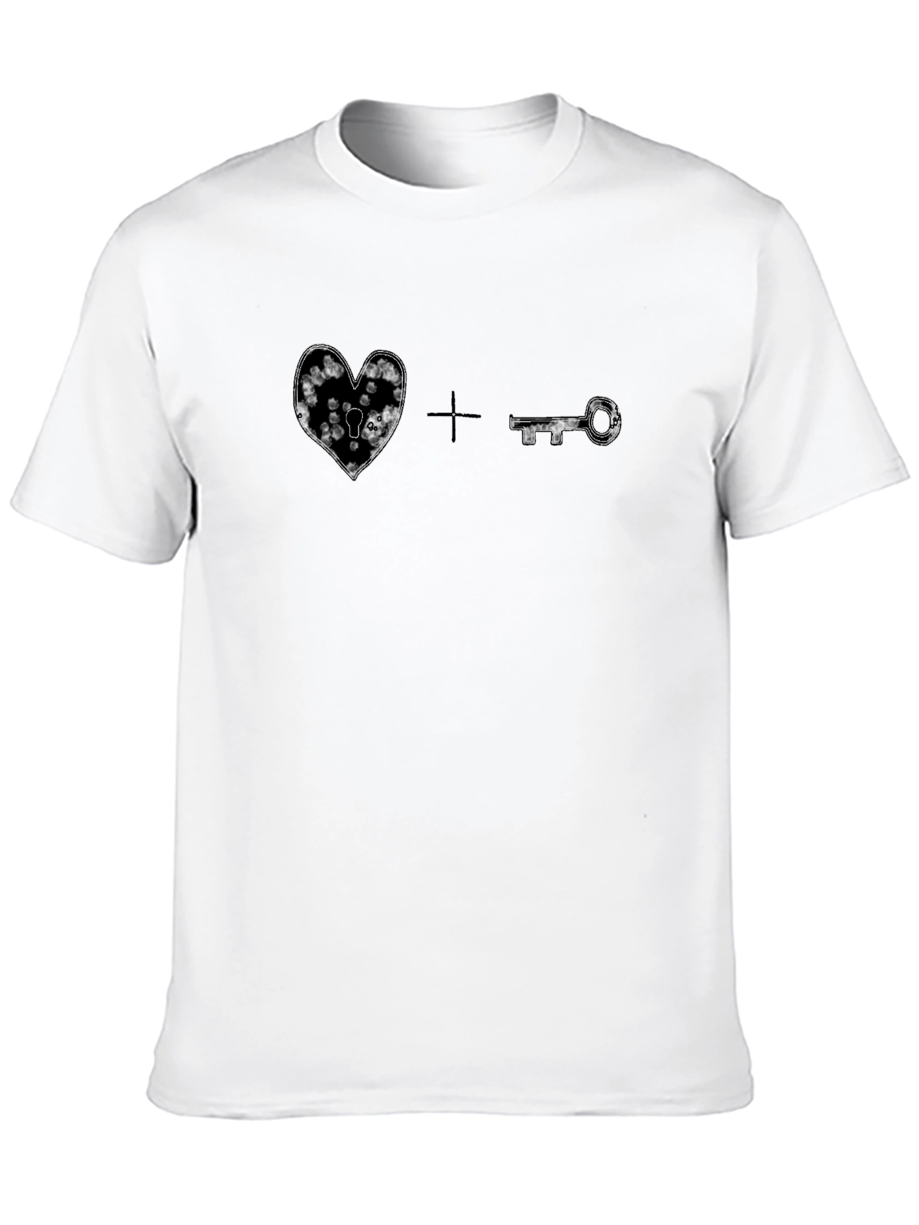 Heart Lock & Key Graphic T-Shirt