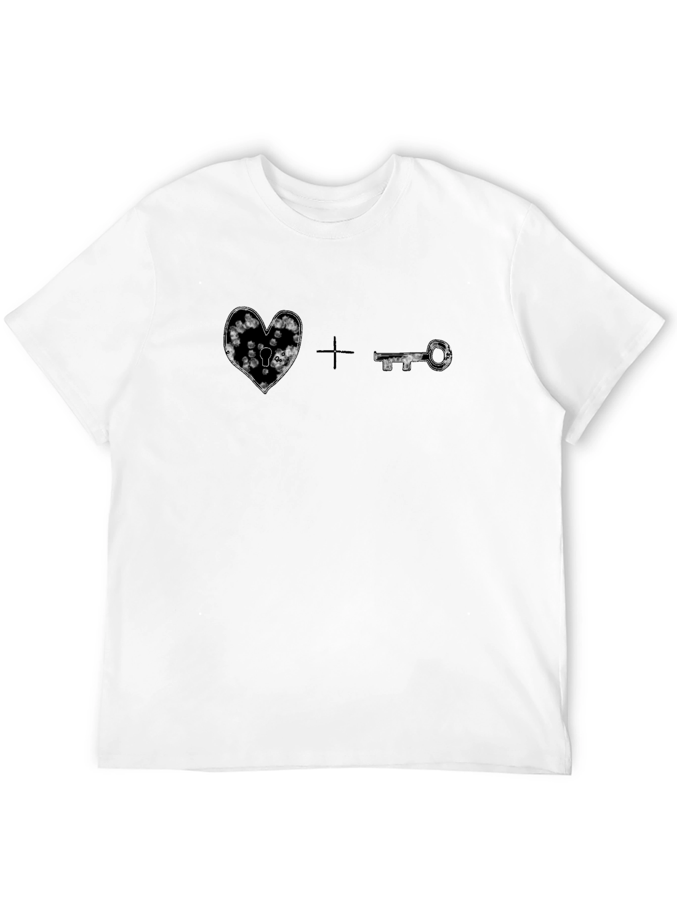 Heart Lock & Key Graphic T-Shirt