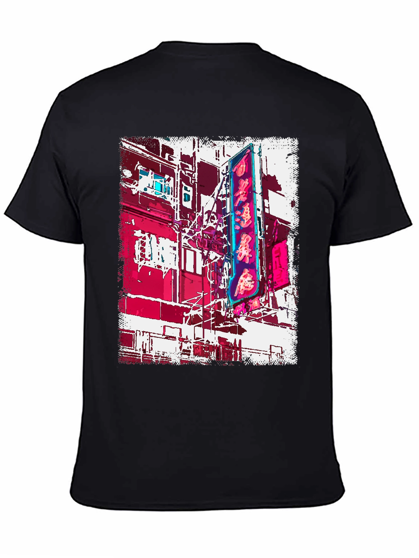 Neon Cityscape Graphic Tee