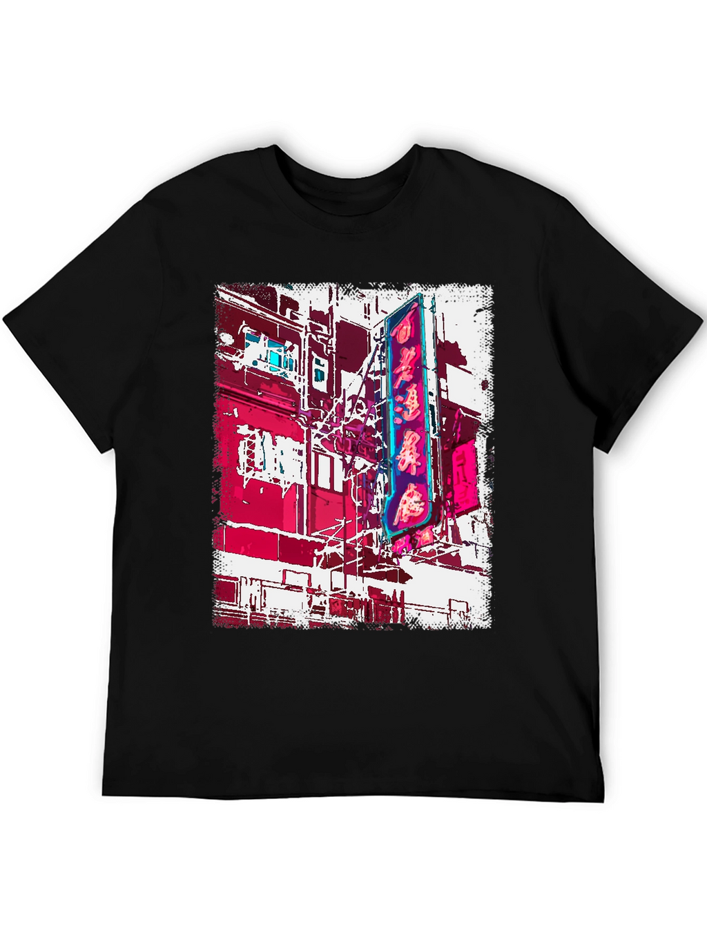Neon Cityscape Graphic Tee