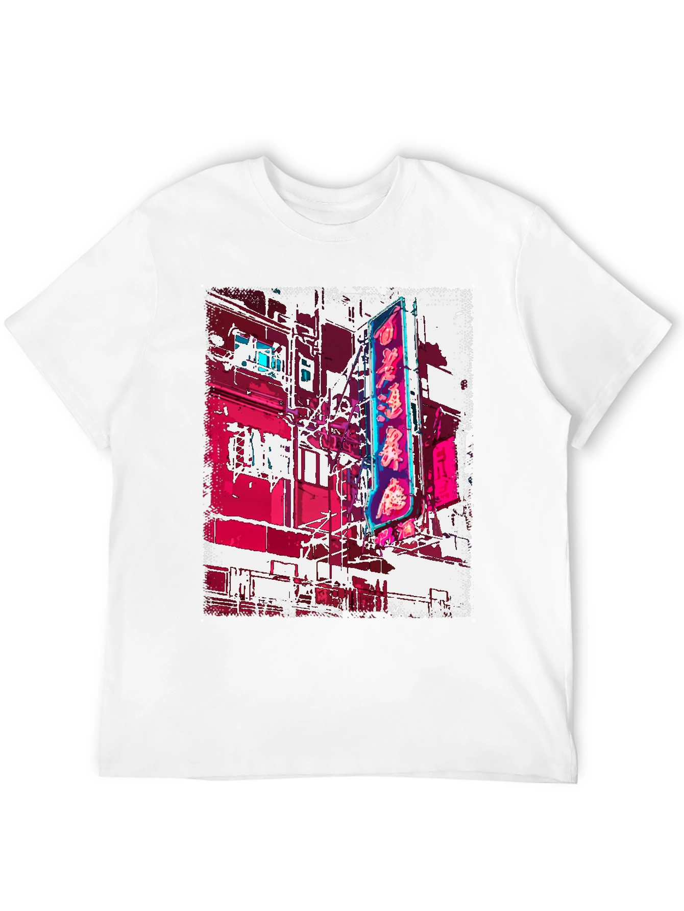 Neon Cityscape Graphic Tee