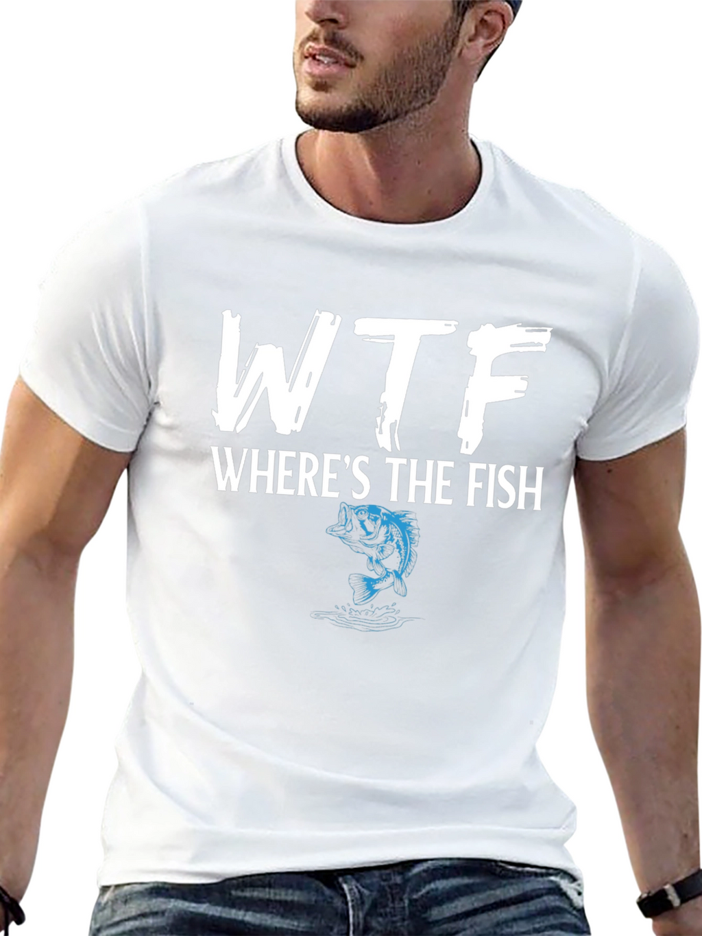 WTF Wheres the Fish Graphic T-Shirt