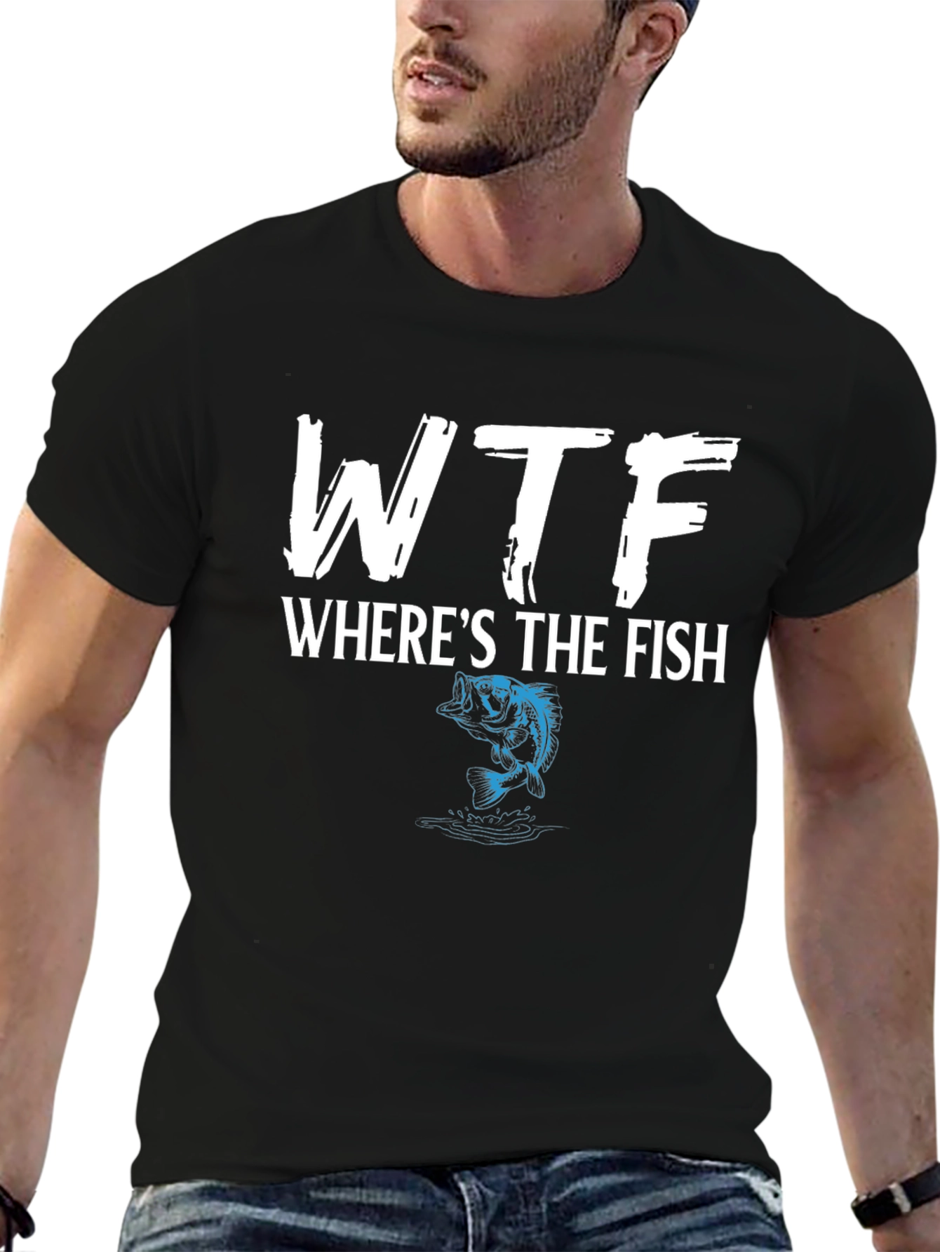 WTF Wheres the Fish Graphic T-Shirt