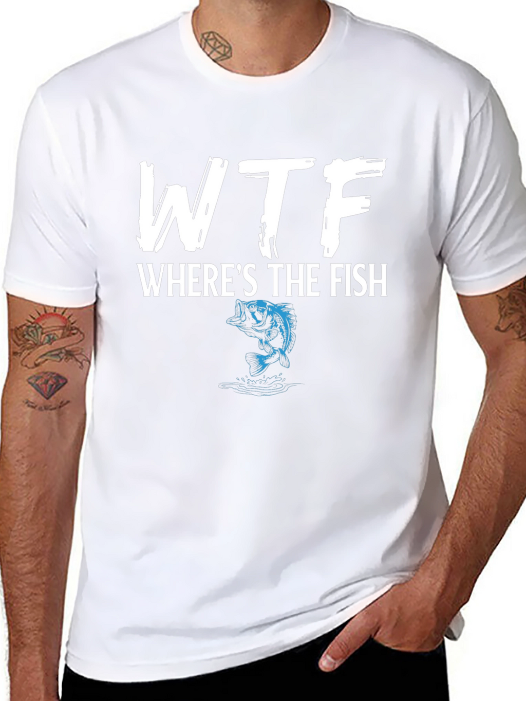 WTF Wheres the Fish Graphic T-Shirt