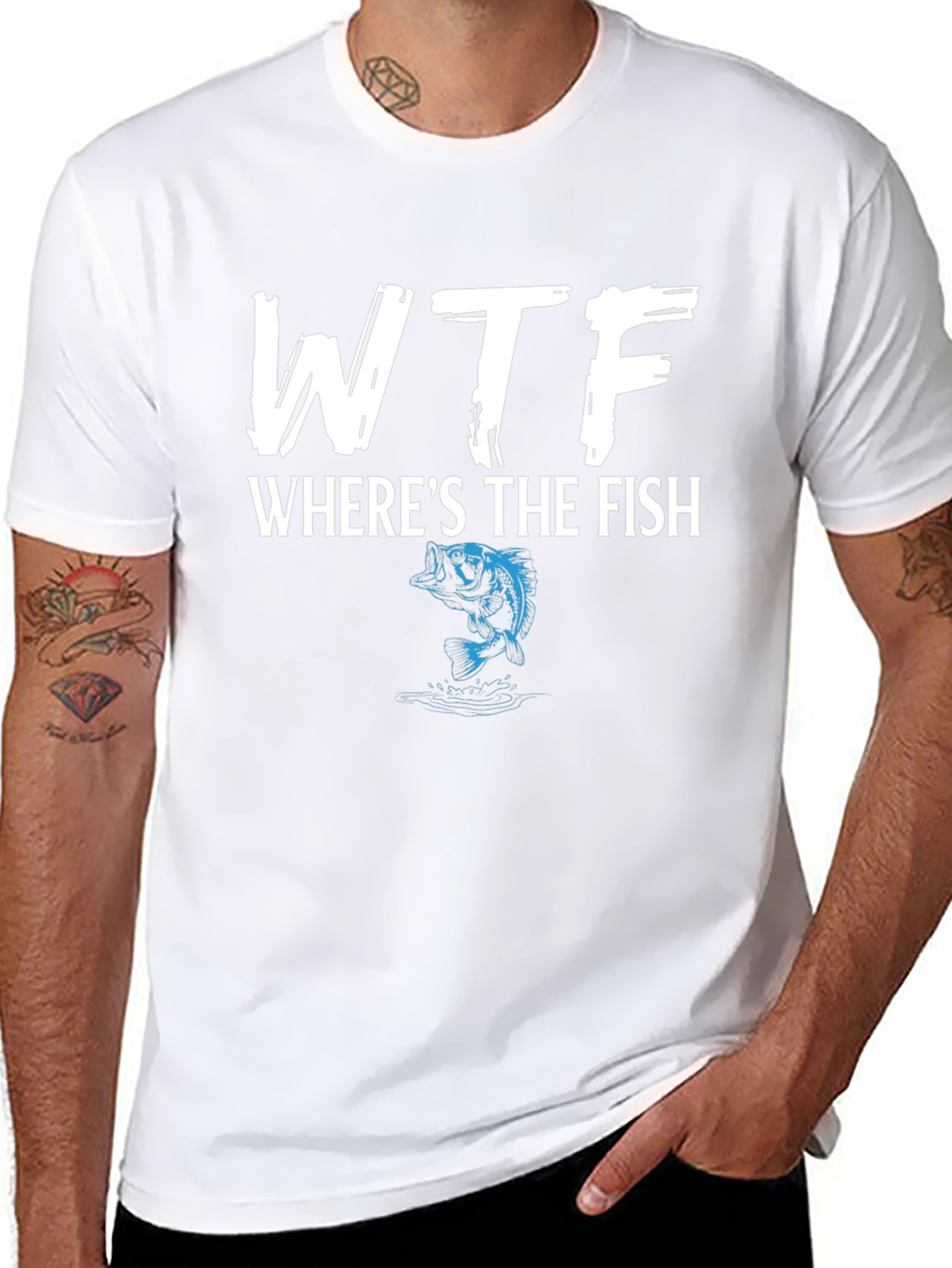 WTF Wheres the Fish Graphic T-Shirt