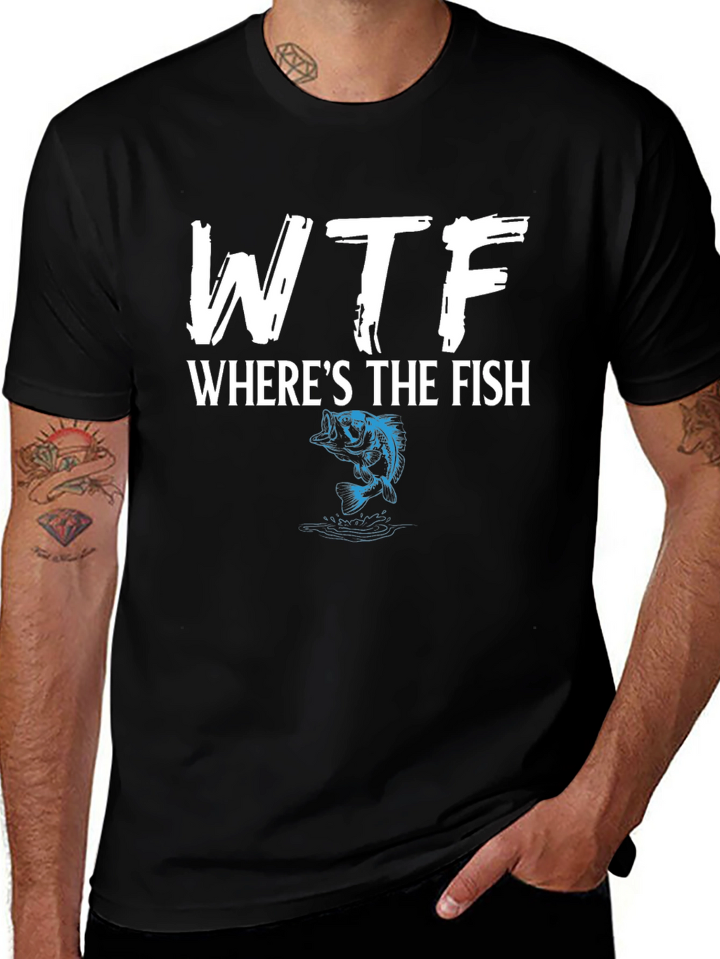 WTF Wheres the Fish Graphic T-Shirt