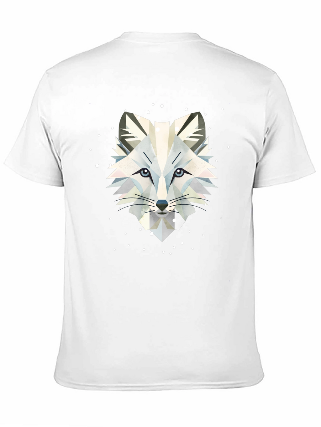 Geometric Arctic Fox Graphic Tee - Stylish Black T-Shirt