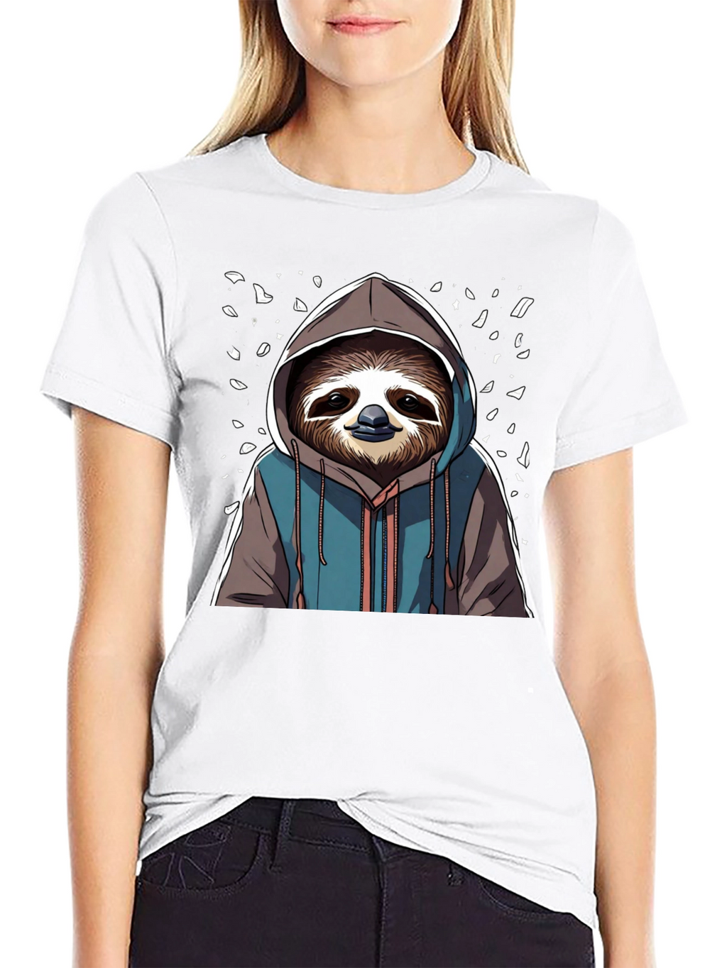 Sloth Hoodie T-Shirt - Cool Cartoon Design
