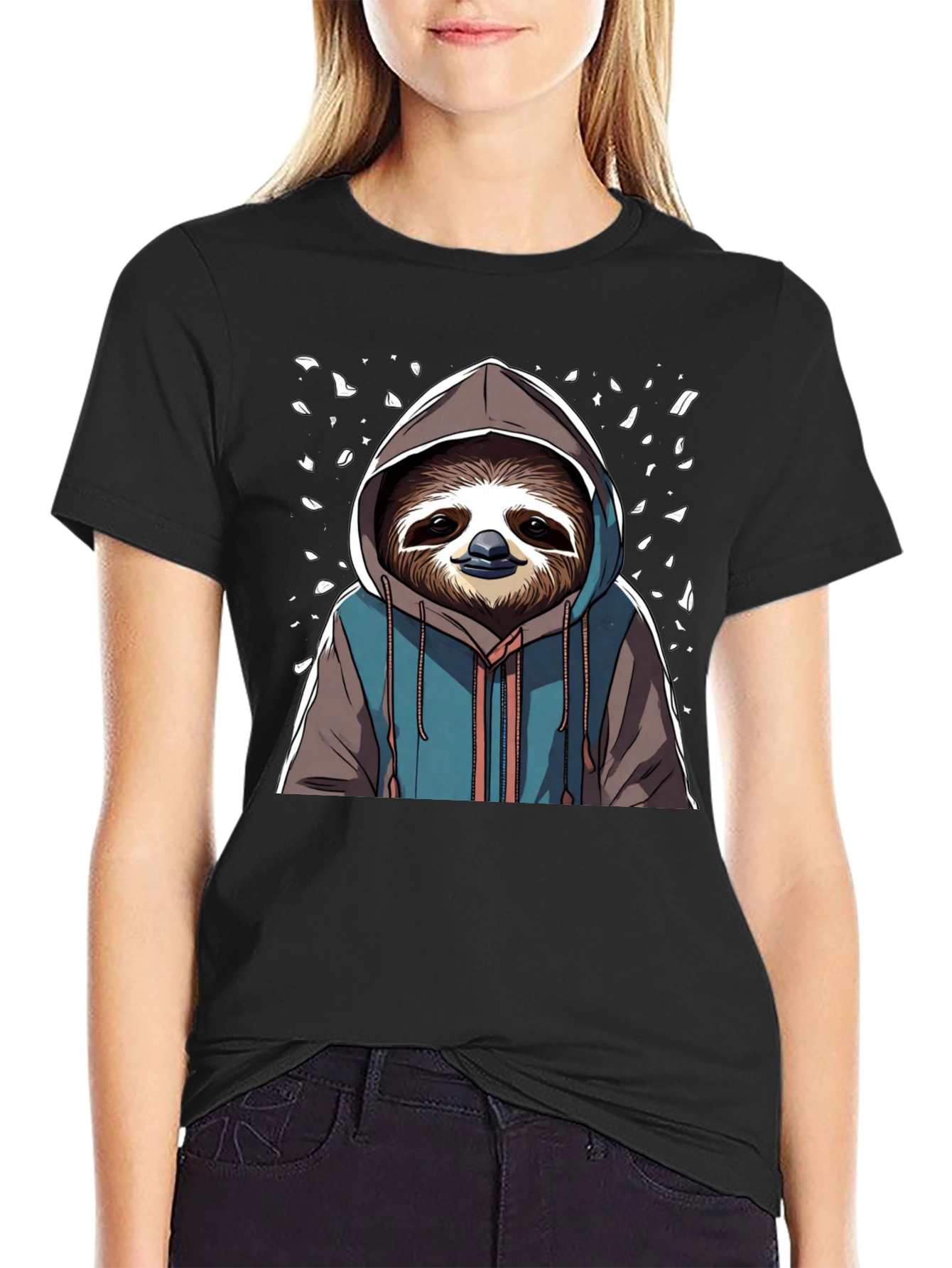 Sloth Hoodie T-Shirt - Cool Cartoon Design