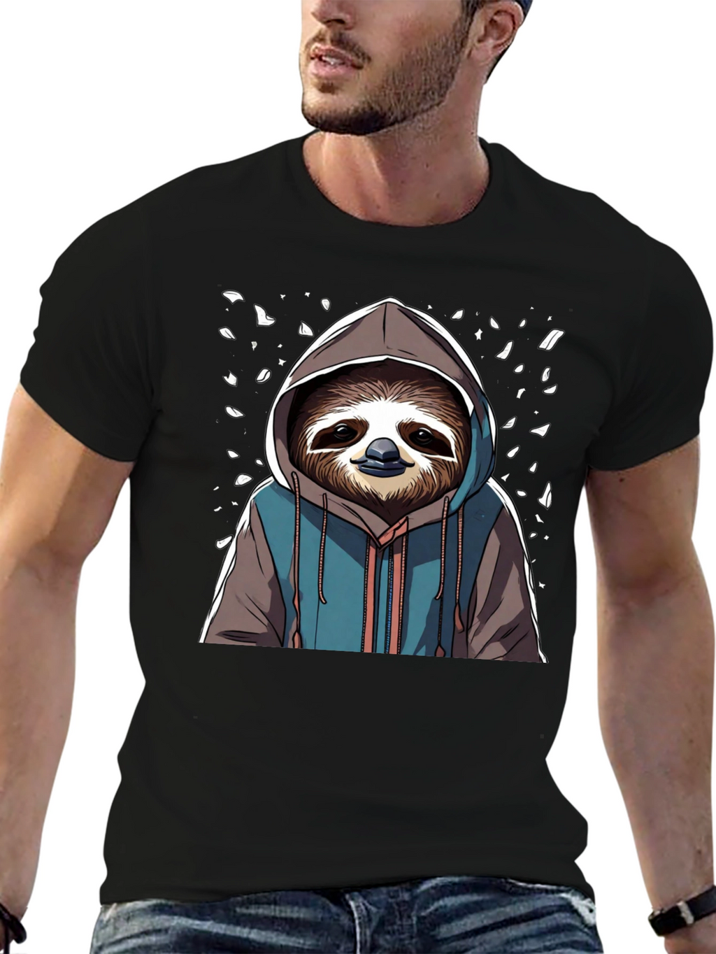 Sloth Hoodie T-Shirt - Cool Cartoon Design