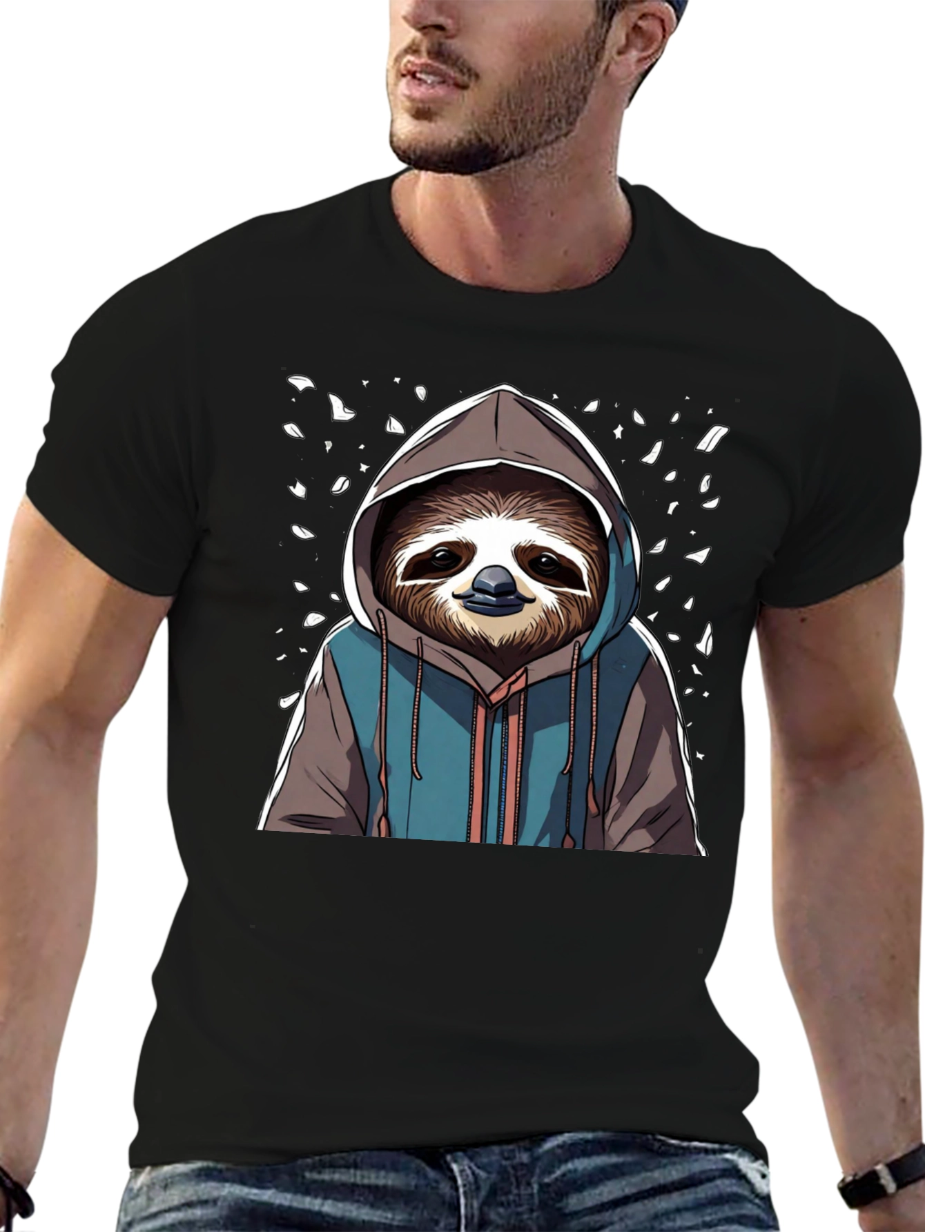 Sloth Hoodie T-Shirt - Cool Cartoon Design