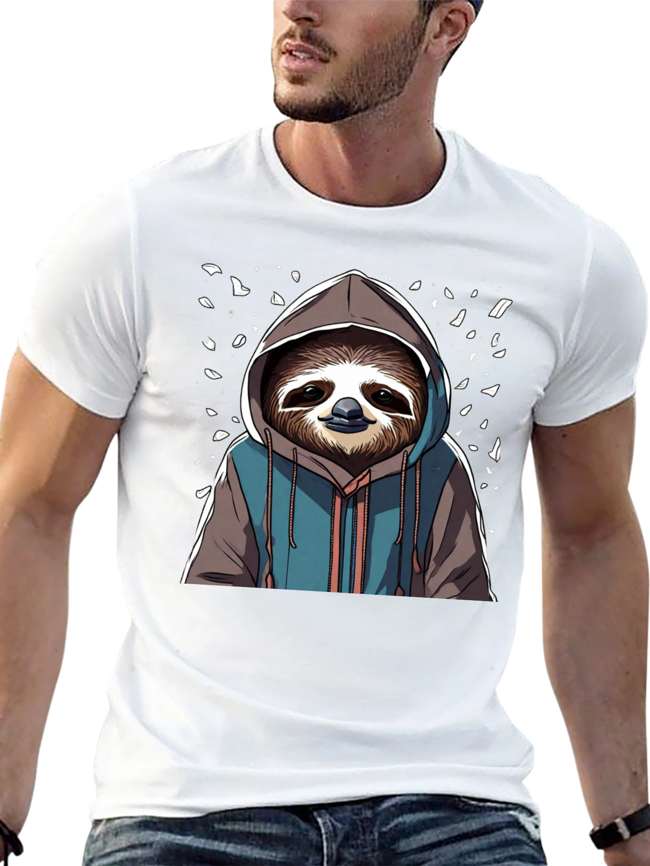 Sloth Hoodie T-Shirt - Cool Cartoon Design