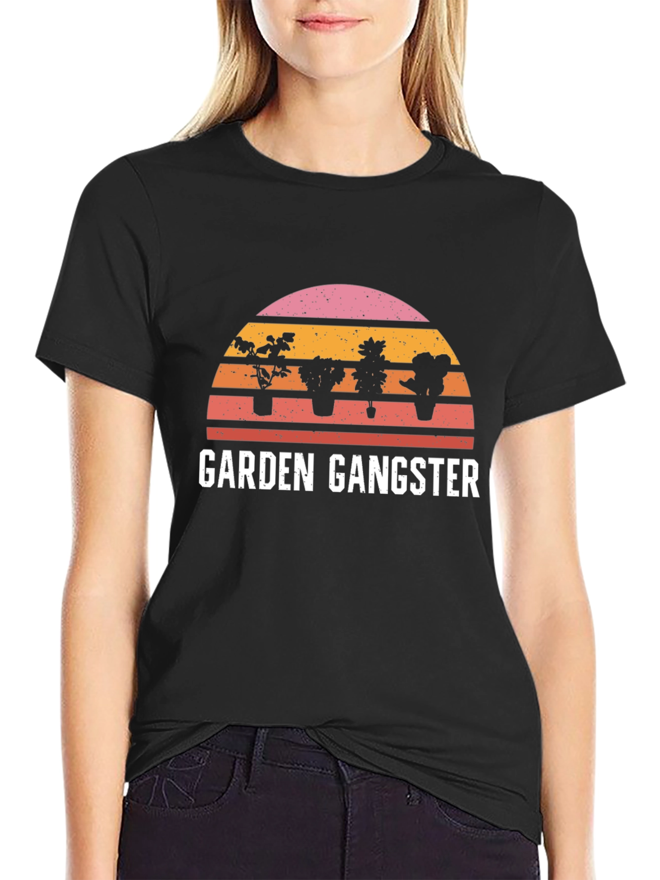 Garden Gangster Graphic T-Shirt - Black