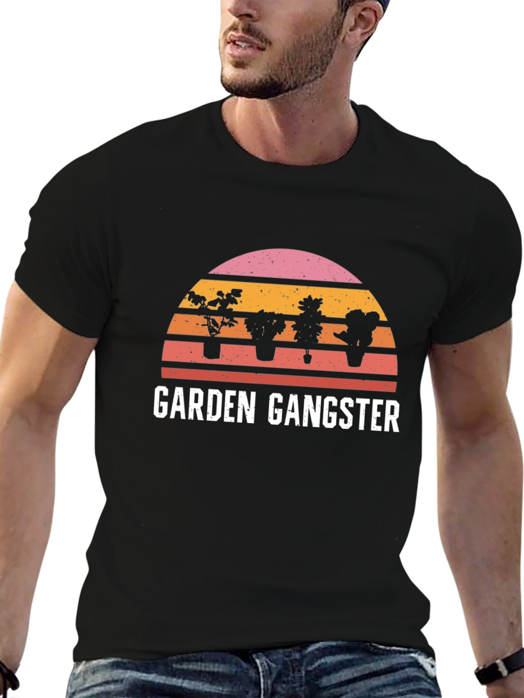 Garden Gangster Graphic T-Shirt - Black