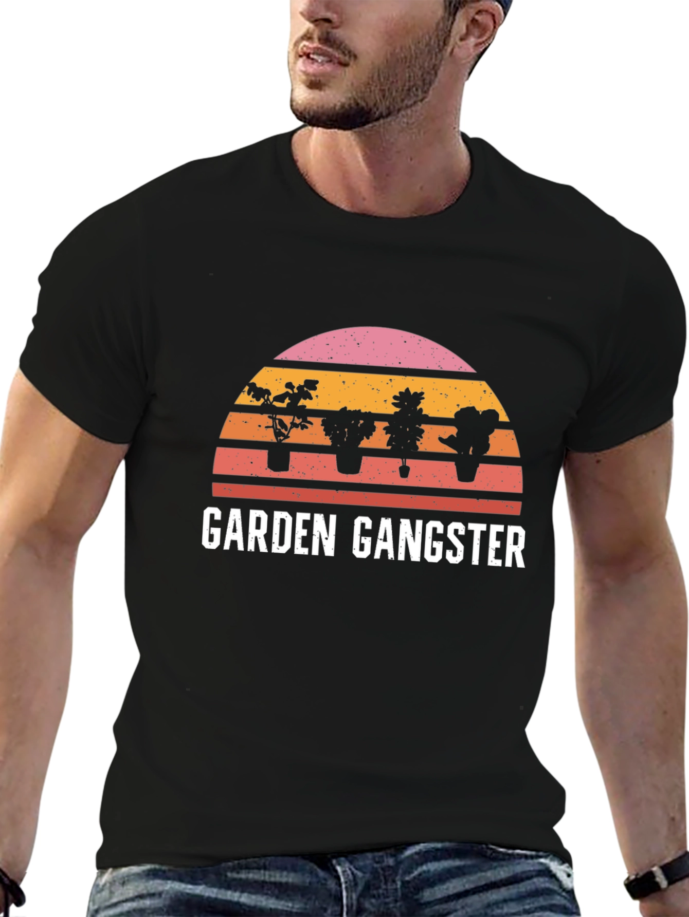 Garden Gangster Graphic T-Shirt - Black