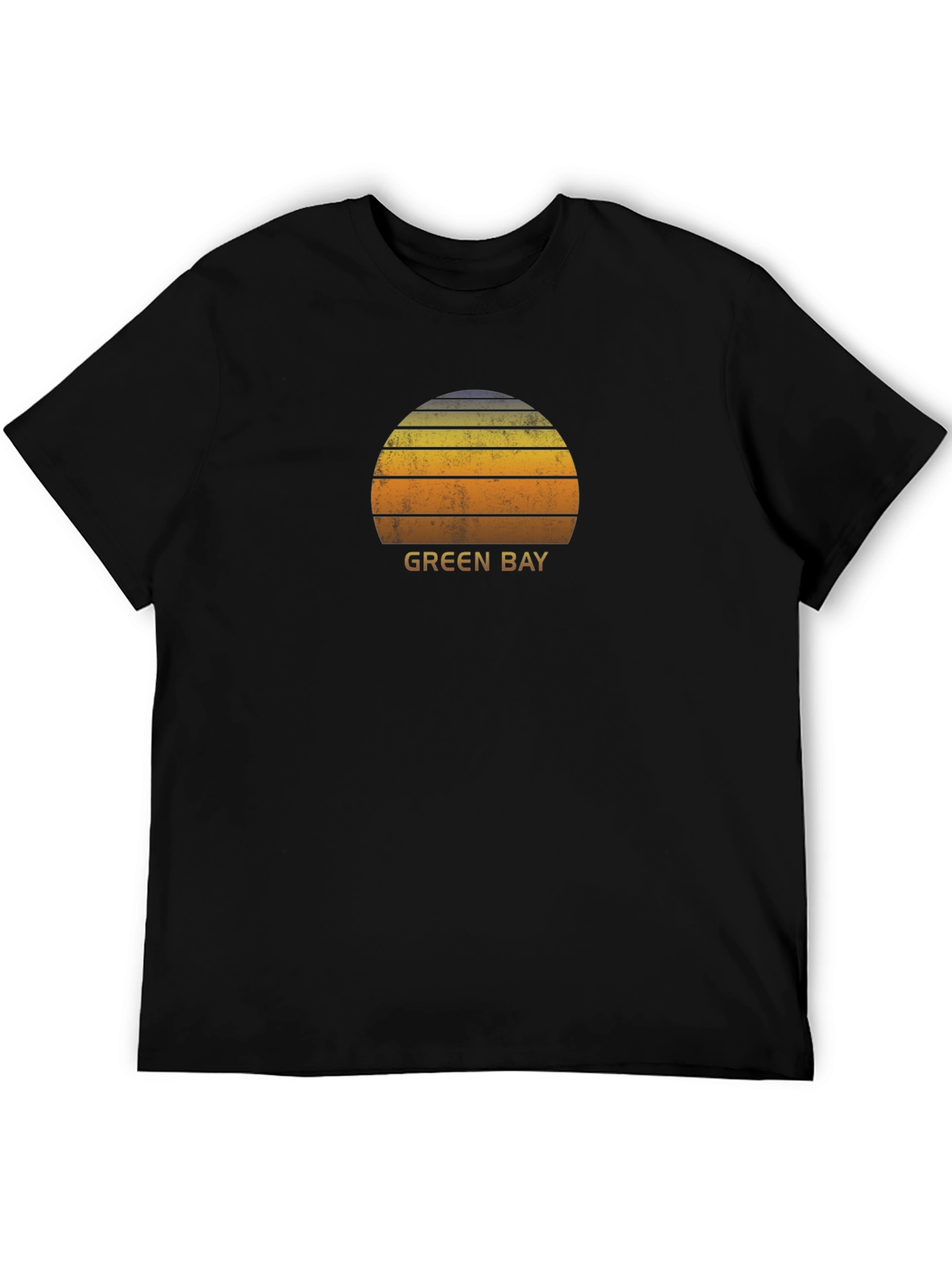 Green Bay Sunset Graphic T-Shirt - Retro Style
