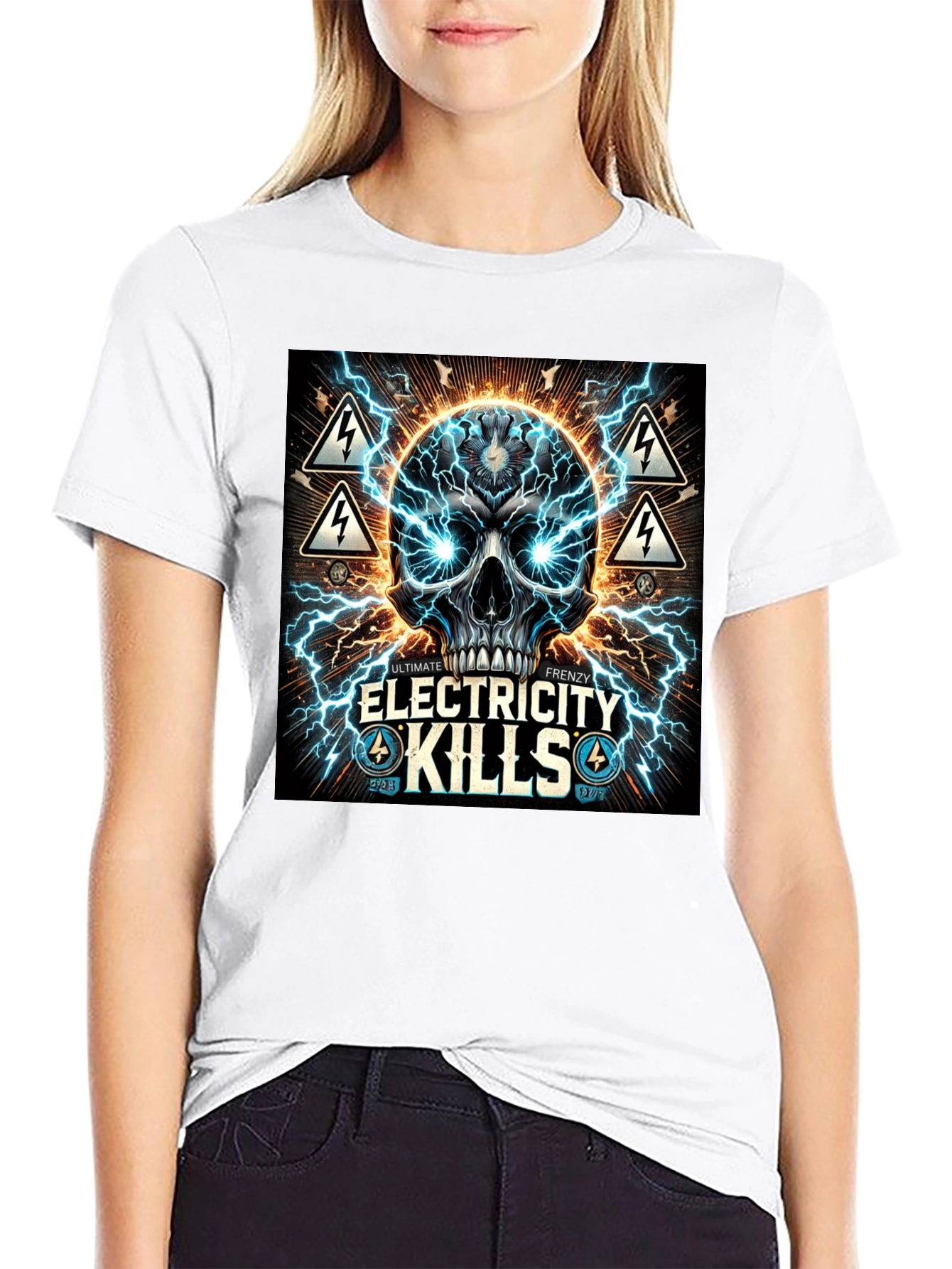 Electricity Kills Graphic Tee - Ultimate Frenzy