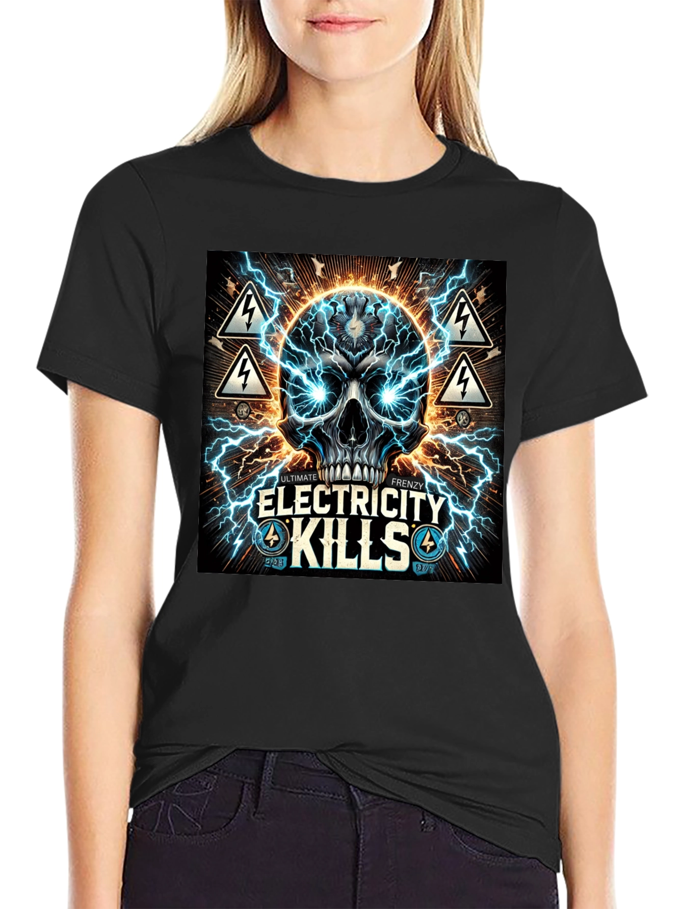 Electricity Kills Graphic Tee - Ultimate Frenzy