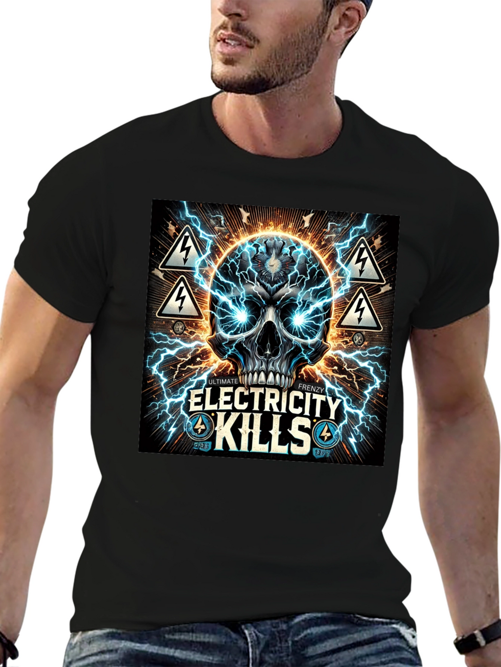 Electricity Kills Graphic Tee - Ultimate Frenzy