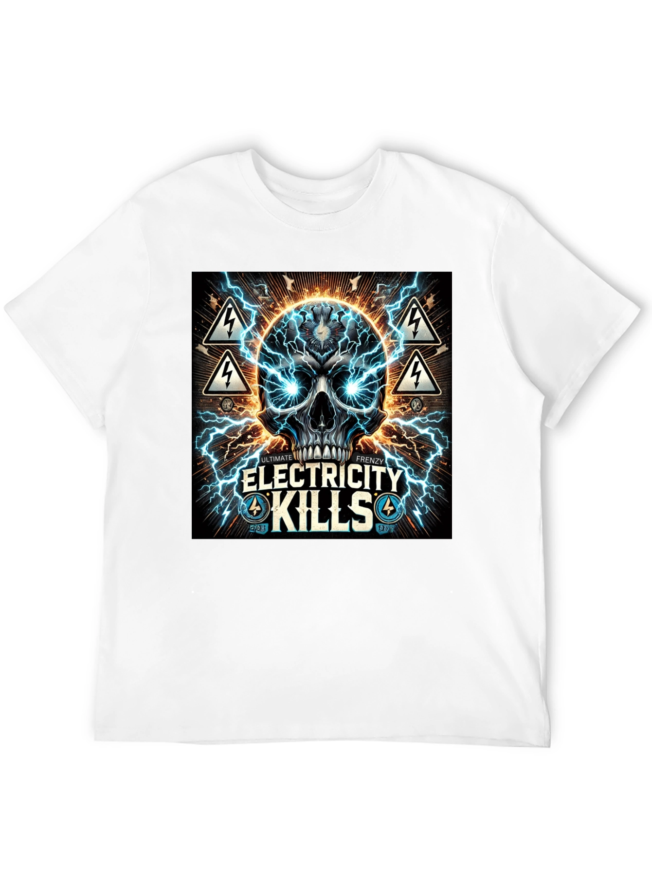 Electricity Kills Graphic Tee - Ultimate Frenzy