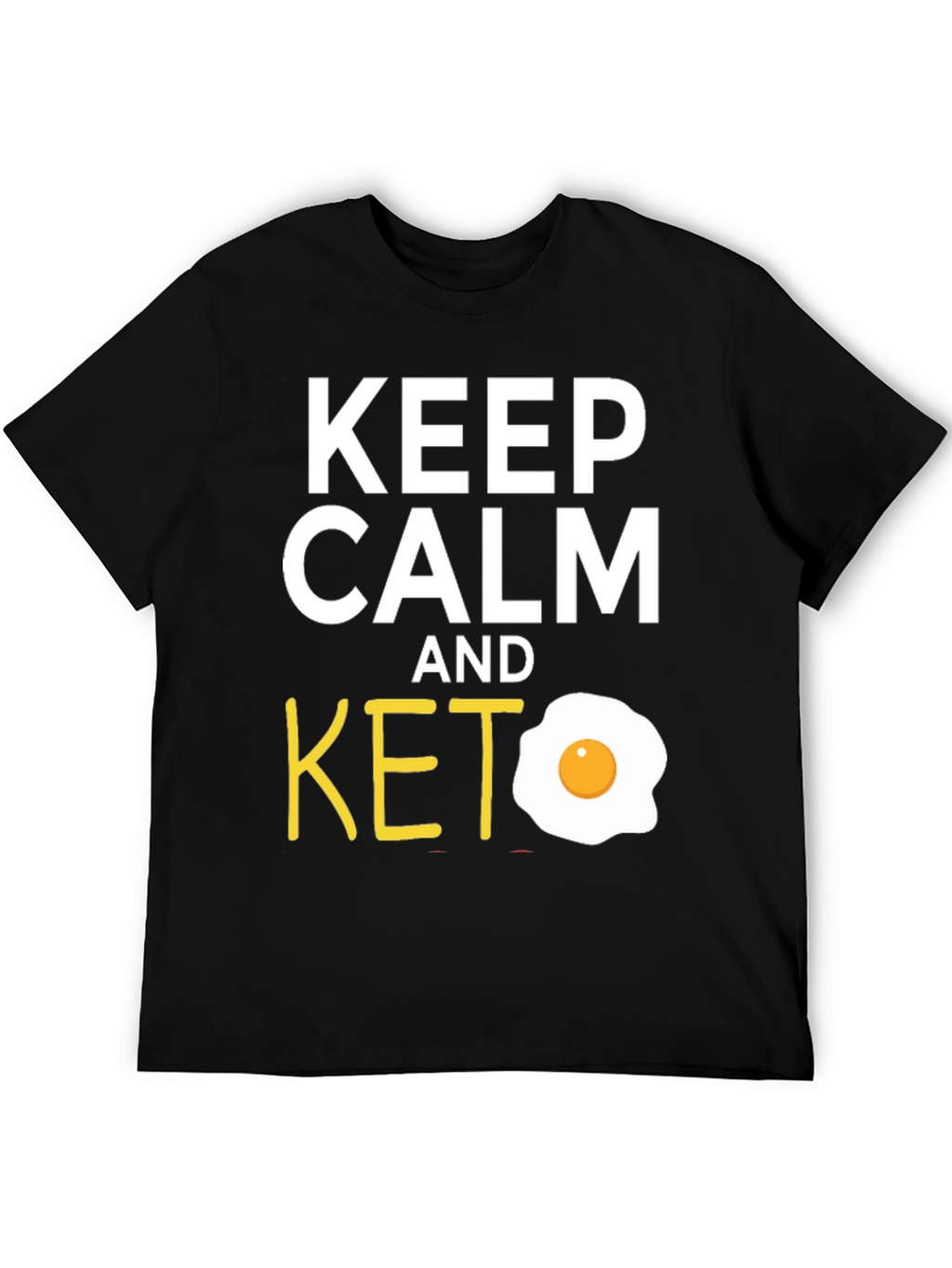Keep Calm and Keto T-Shirt with Egg Graphic