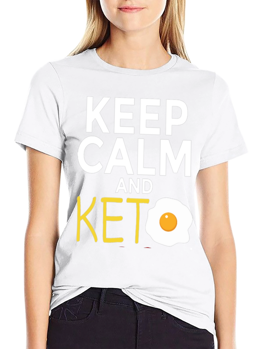 Keep Calm and Keto T-Shirt with Egg Graphic
