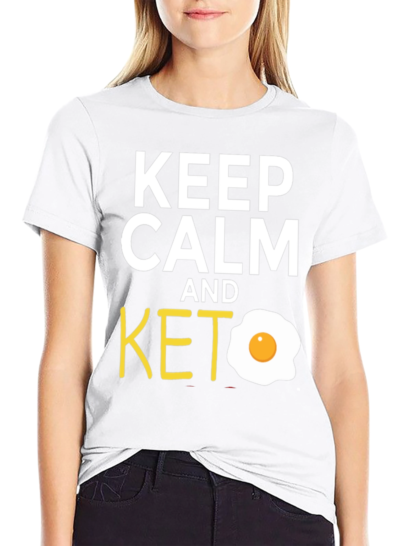 Keep Calm and Keto T-Shirt with Egg Graphic