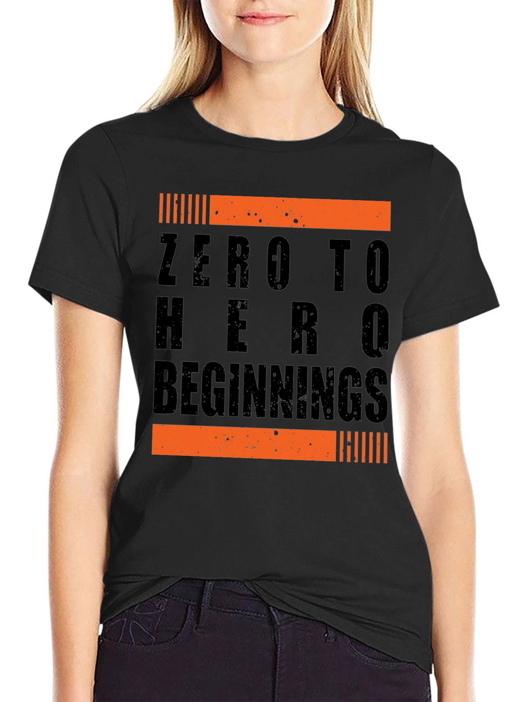 Zero to Hero Beginnings Black Graphic Tee