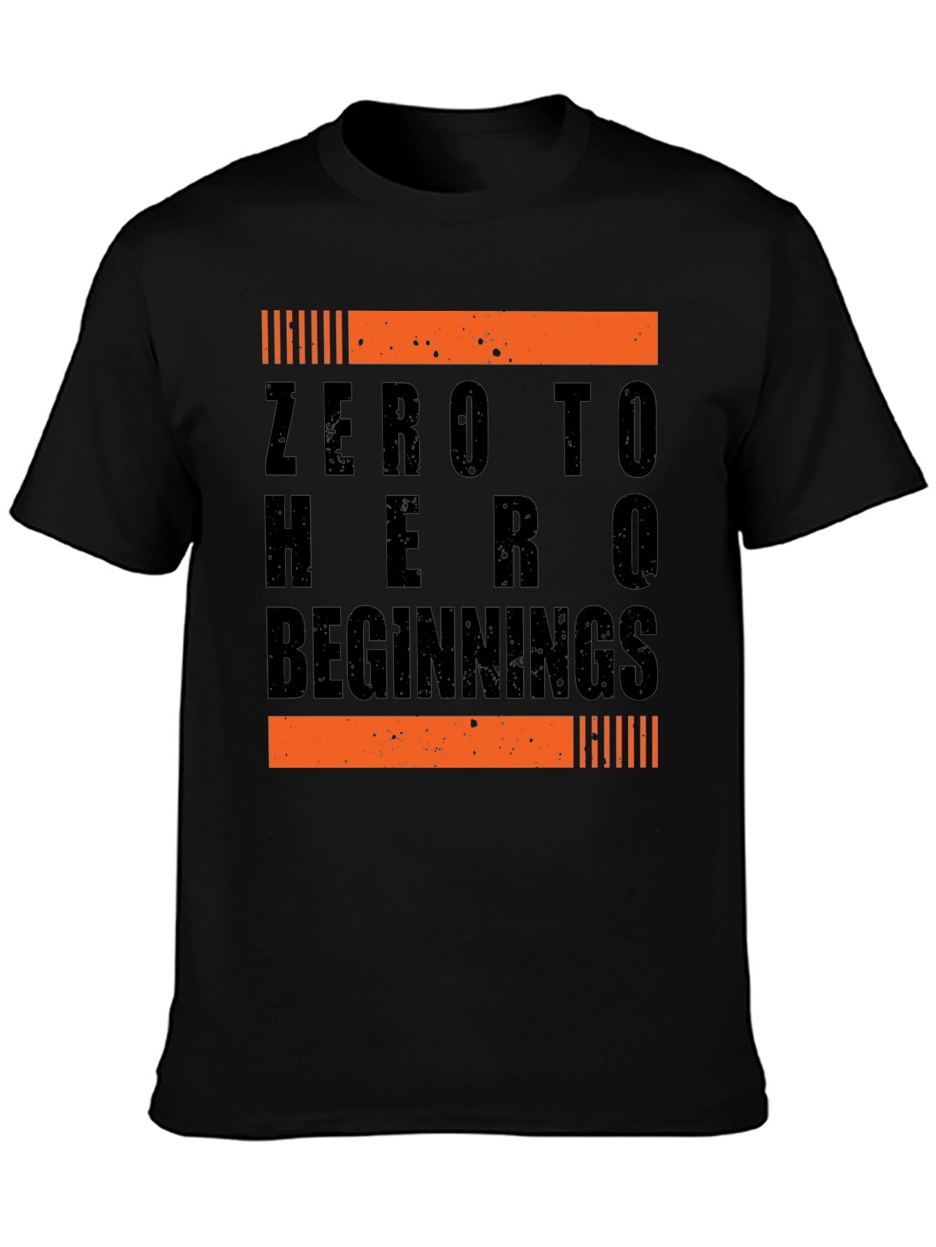 Zero to Hero Beginnings Black Graphic Tee