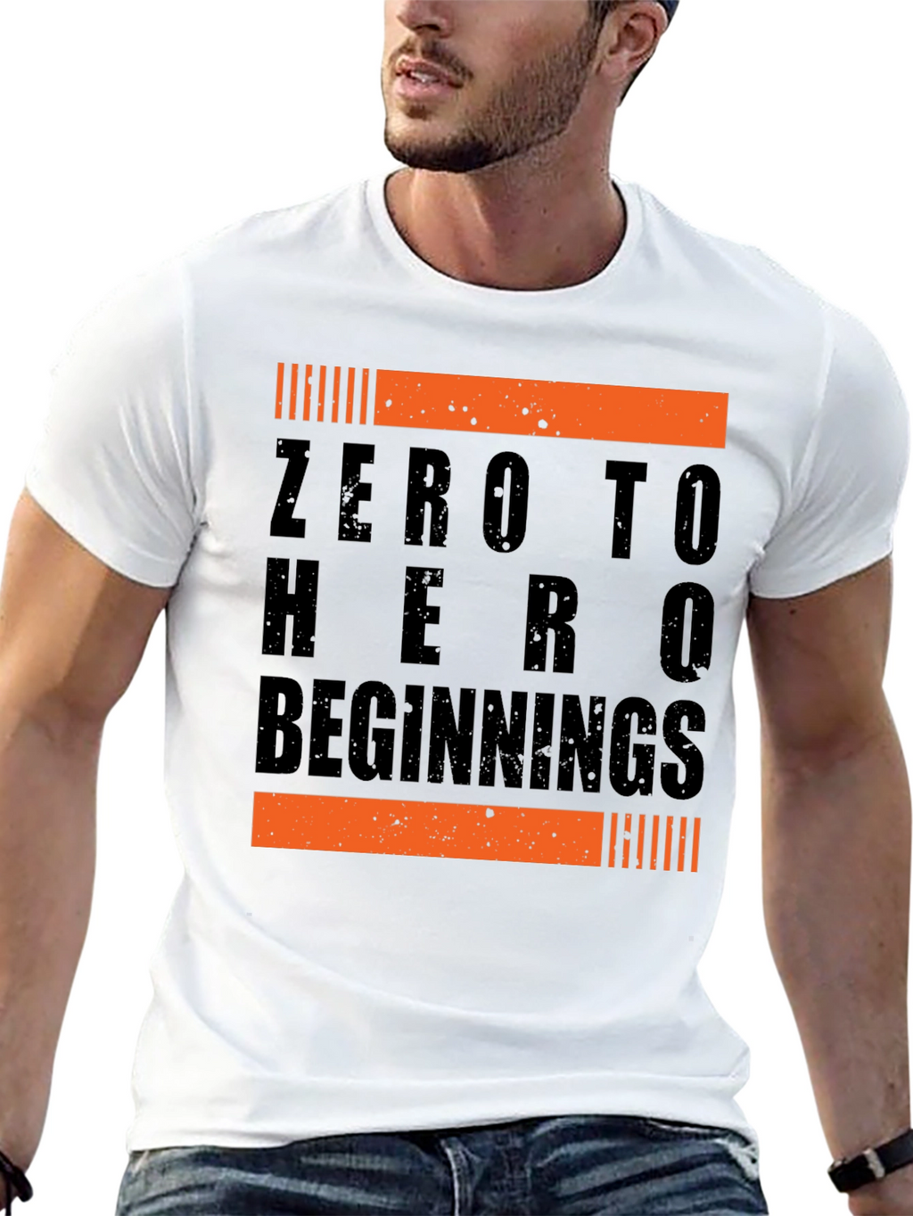 Zero to Hero Beginnings Black Graphic Tee