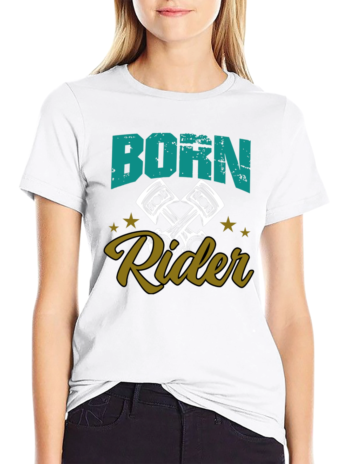 Born Rider Graphic Tee - Motorcycle Enthusiast T-Shirt