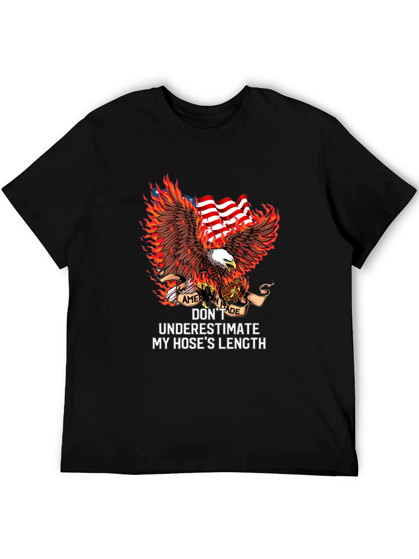 American Firefighter Eagle Graphic T-Shirt