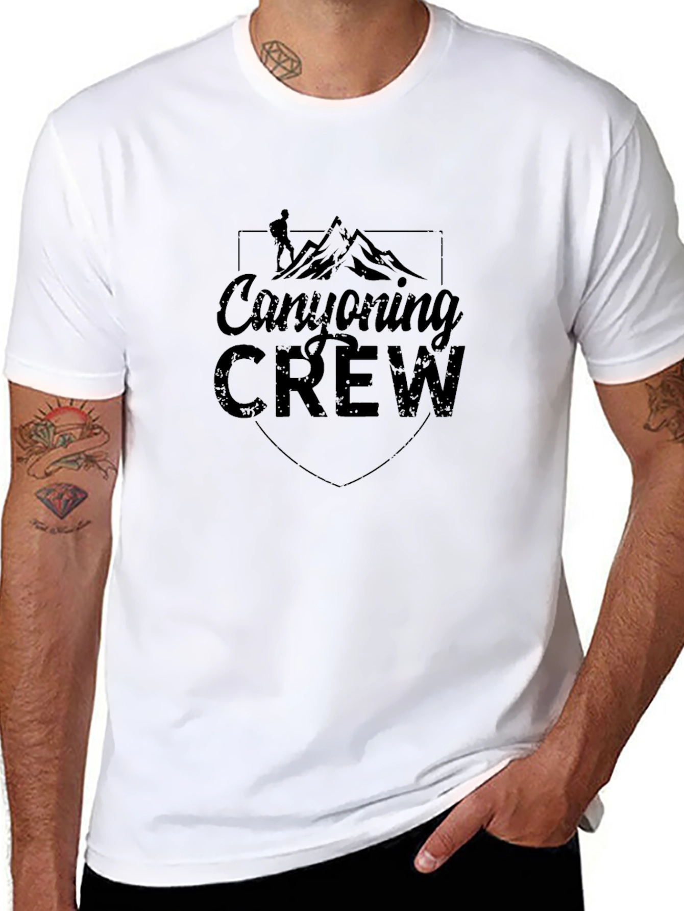 Canyoning Crew Black Graphic T-Shirt