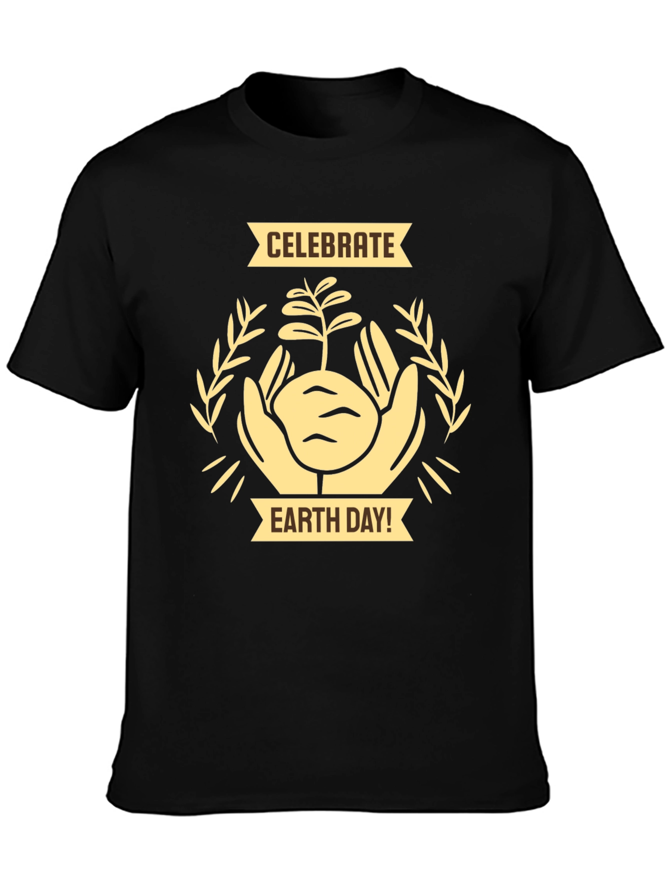 Celebrate Earth Day Black Graphic Tee