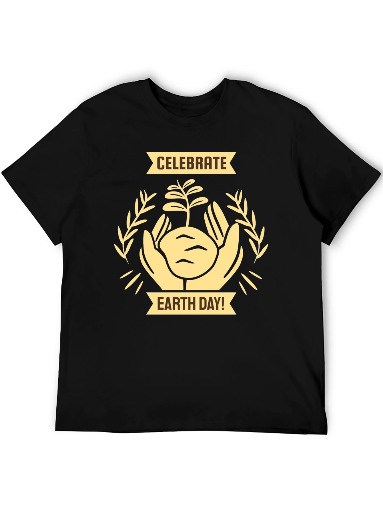 Celebrate Earth Day Black Graphic Tee